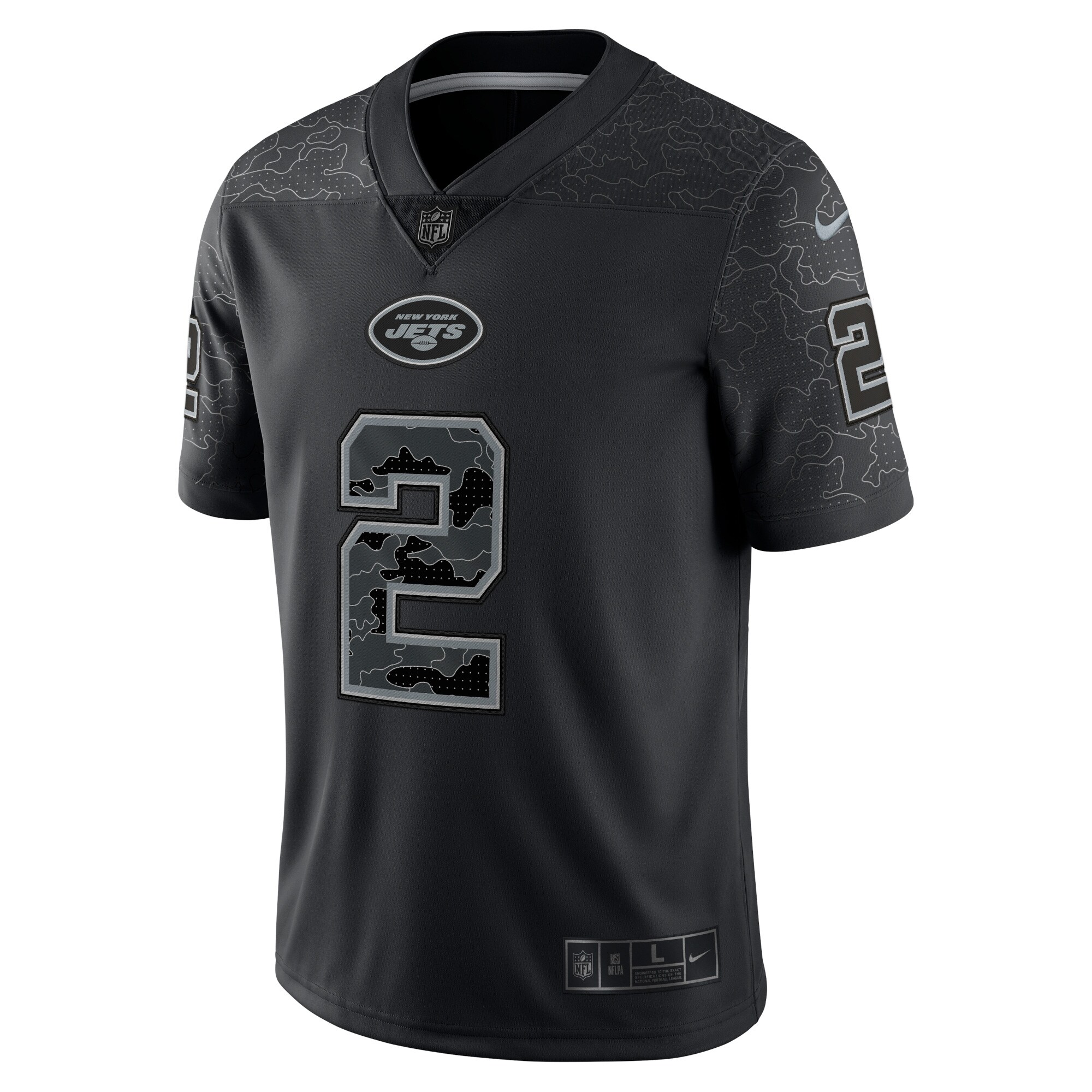 Zach Wilson New York Jets  RFLCTV Limited Jersey - Black