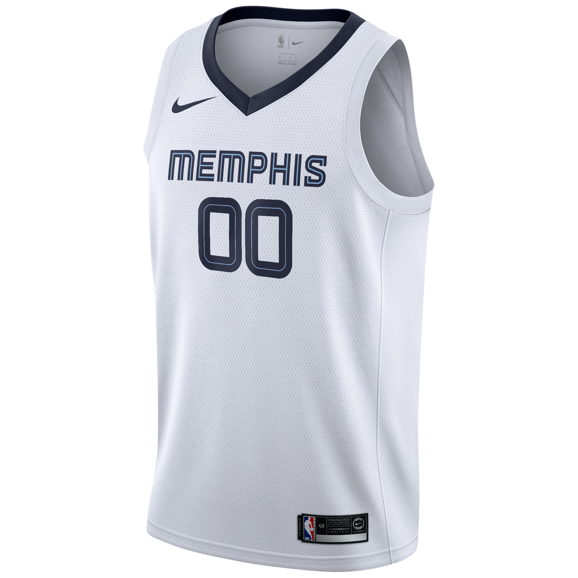Memphis Grizzlies  2020\/21 Swingman Custom Jersey - Association Edition - White