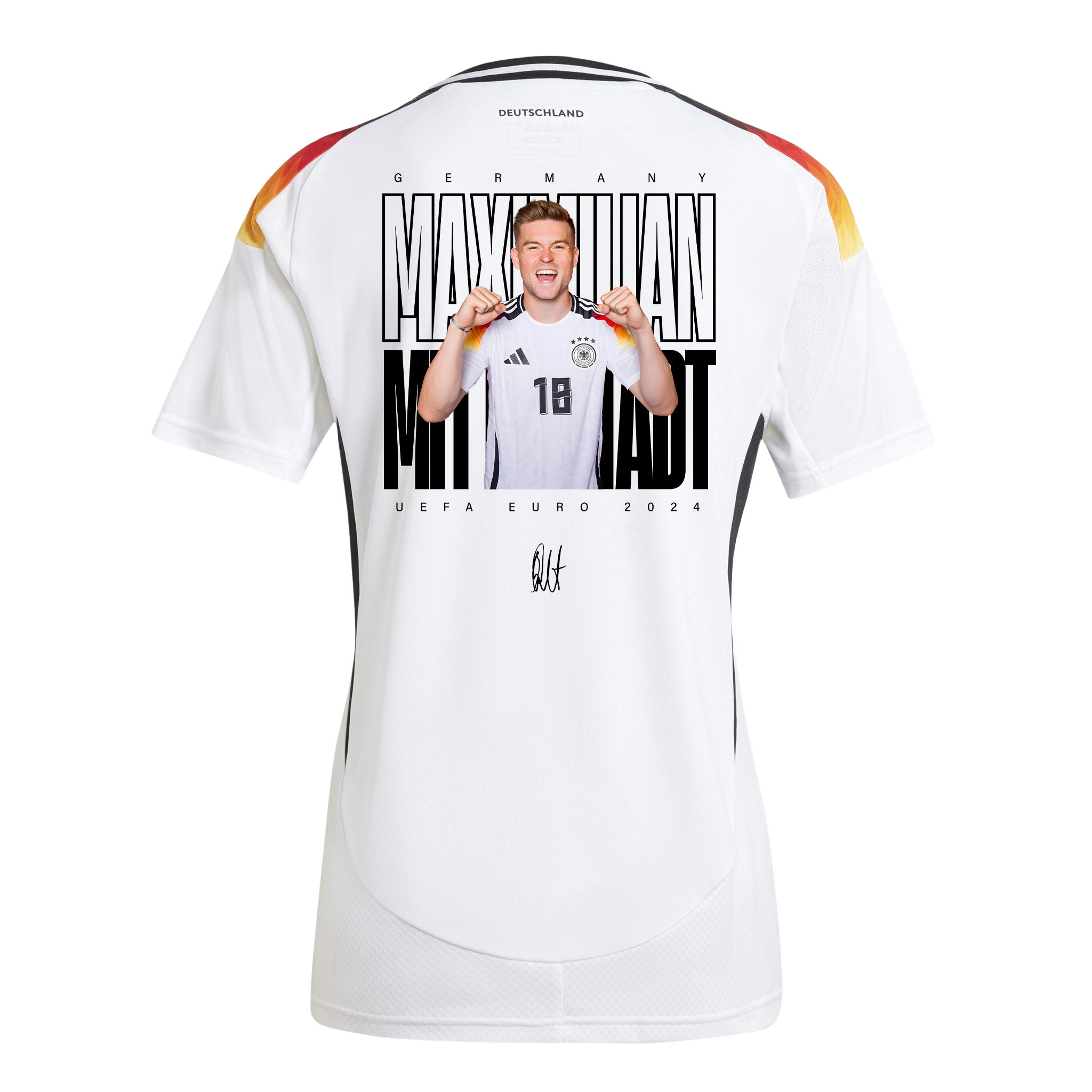 Maximilian Mittelstädt 18 Signed Young Talent Germany National Team 2024 Home WOMEN Jersey - White