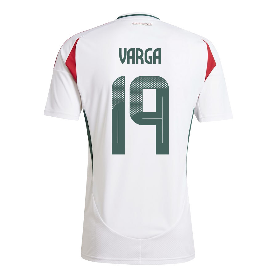 Barnabás Varga 19 Hungary National Team 2024/25 Away Men Jersey - White