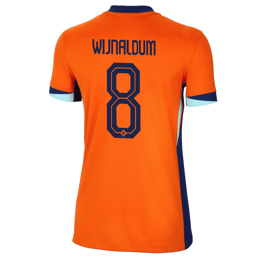 Georginio Wijnaldum 8 Netherlands National Team 2024/25 Home WOMEN Jersey - Orange