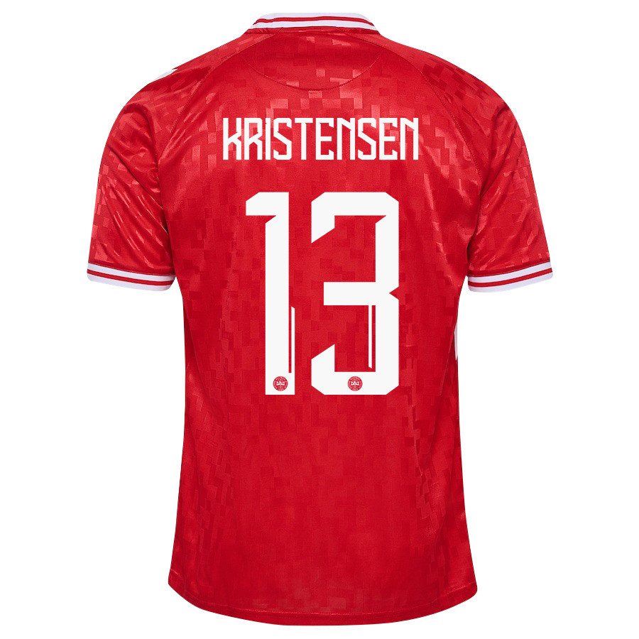 Rasmus Kristensen 13 Denmark National Team 2024/25 Home Men Jersey - Red
