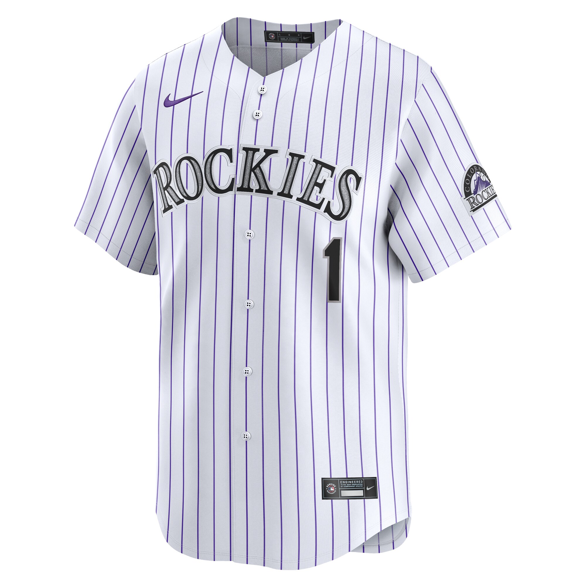 Colorado Rockies  #1 Dad Home Limited Jersey - White