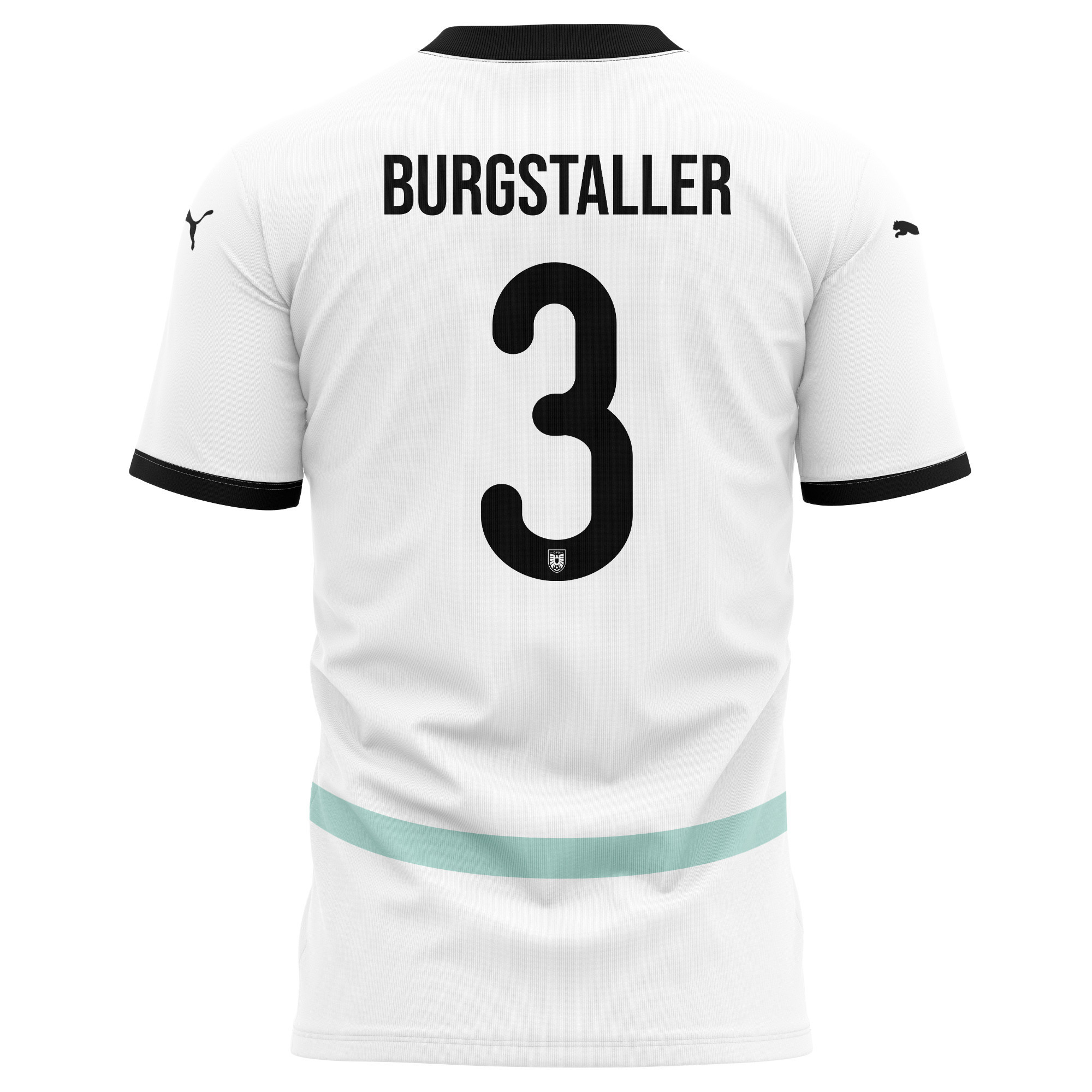 Guido Burgstaller 3 Austria National Team 2024/25 Away Kits AOP T-shirt - White
