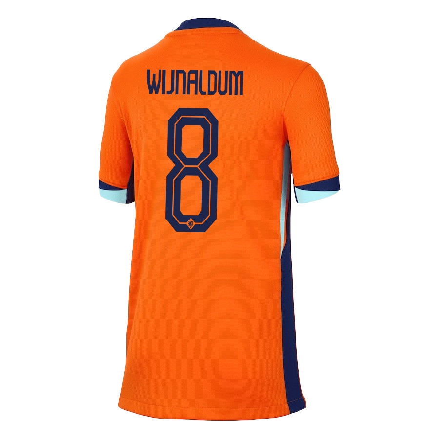 Georginio Wijnaldum 8 Netherlands National Team 2024/25 Home YOUTH Jersey - Orange