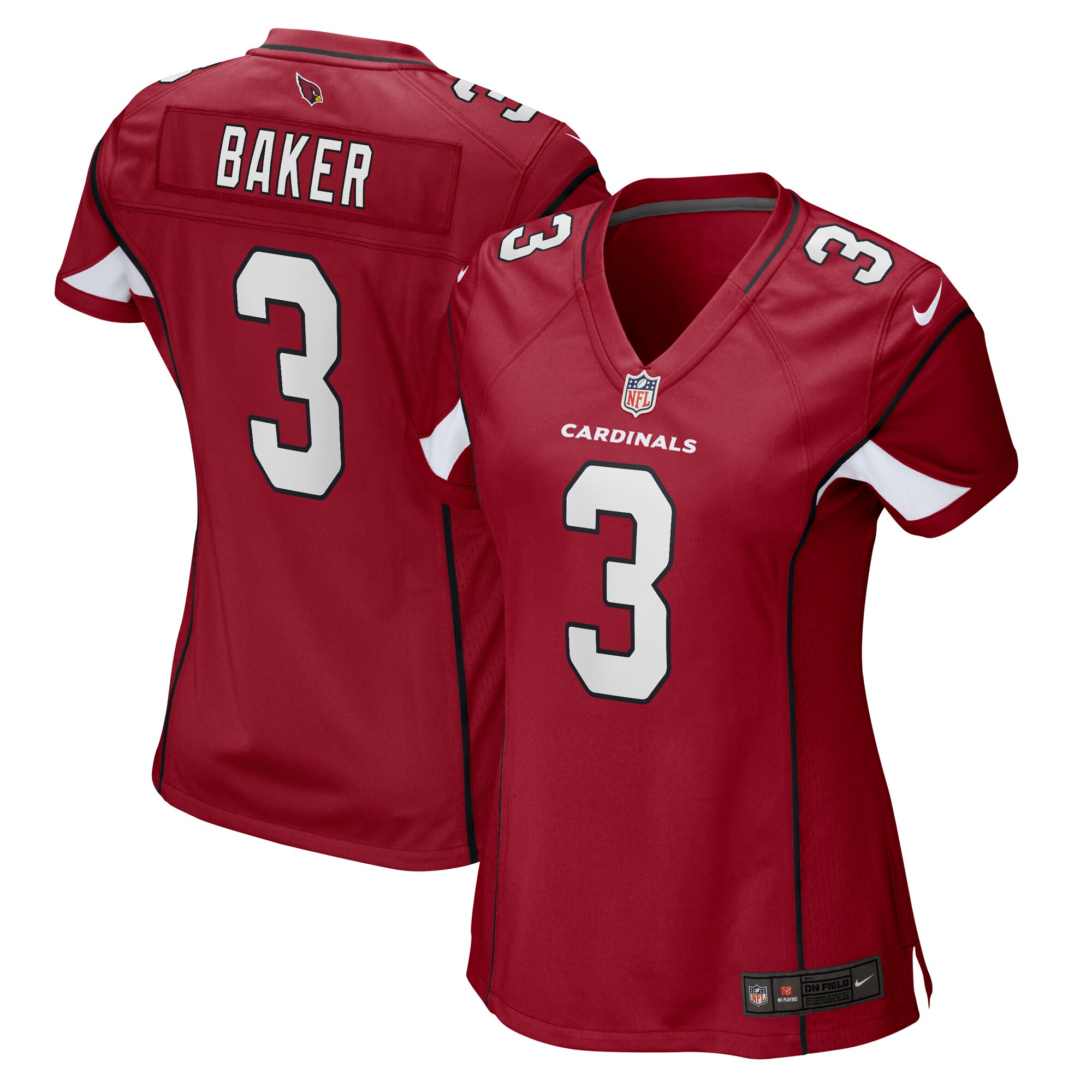 Budda Baker Arizona Cardinals  Women's Game Jersey - Cardinal