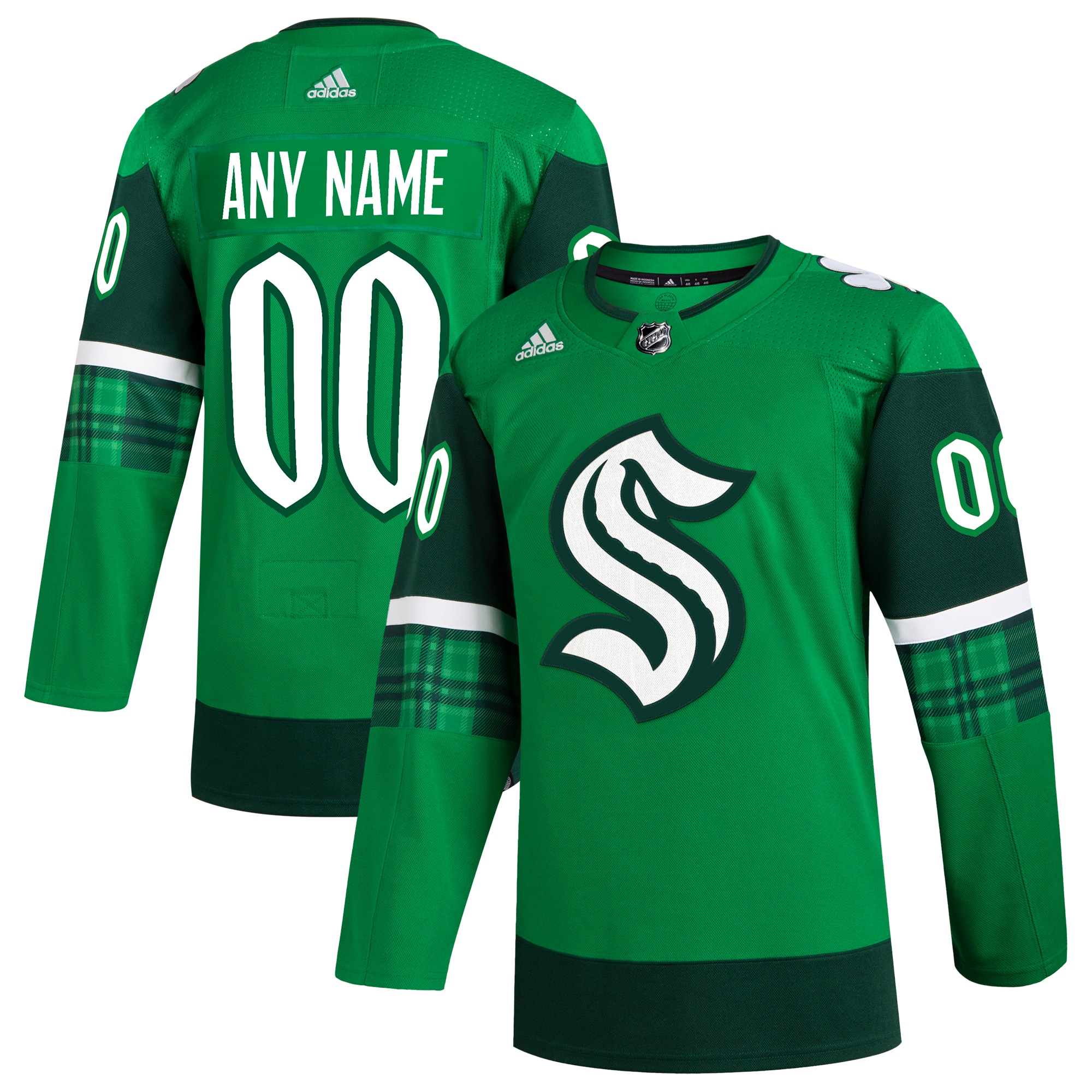 adidas St. Patrick's Day Authentic Custom Jersey - Kelly Green