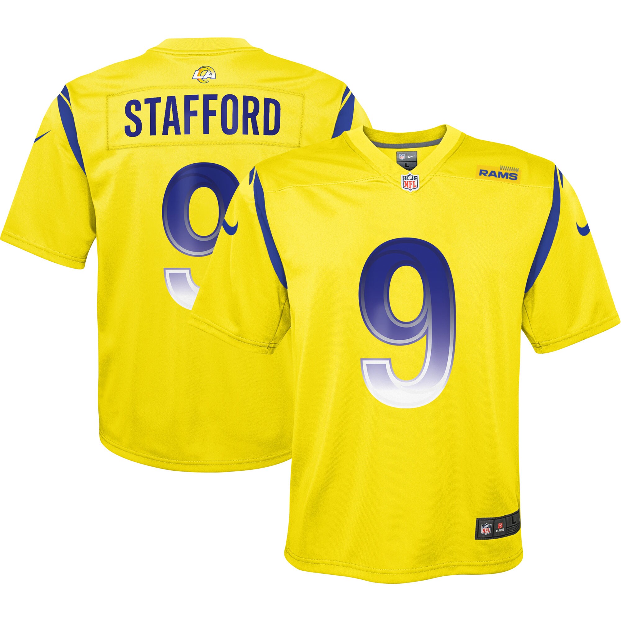 Matthew Stafford Los Angeles Rams  Youth Inverted Game Jersey - Gold