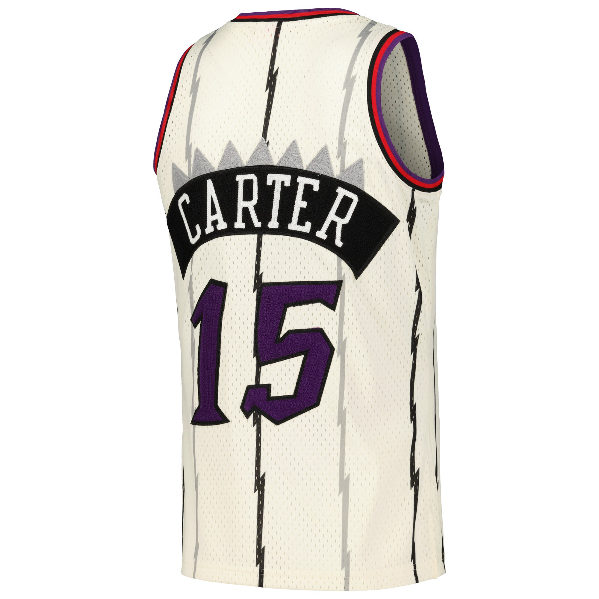 Vince Carter Toronto Raptors Mitchell & Ness Chainstitch Swingman Jersey - Cream