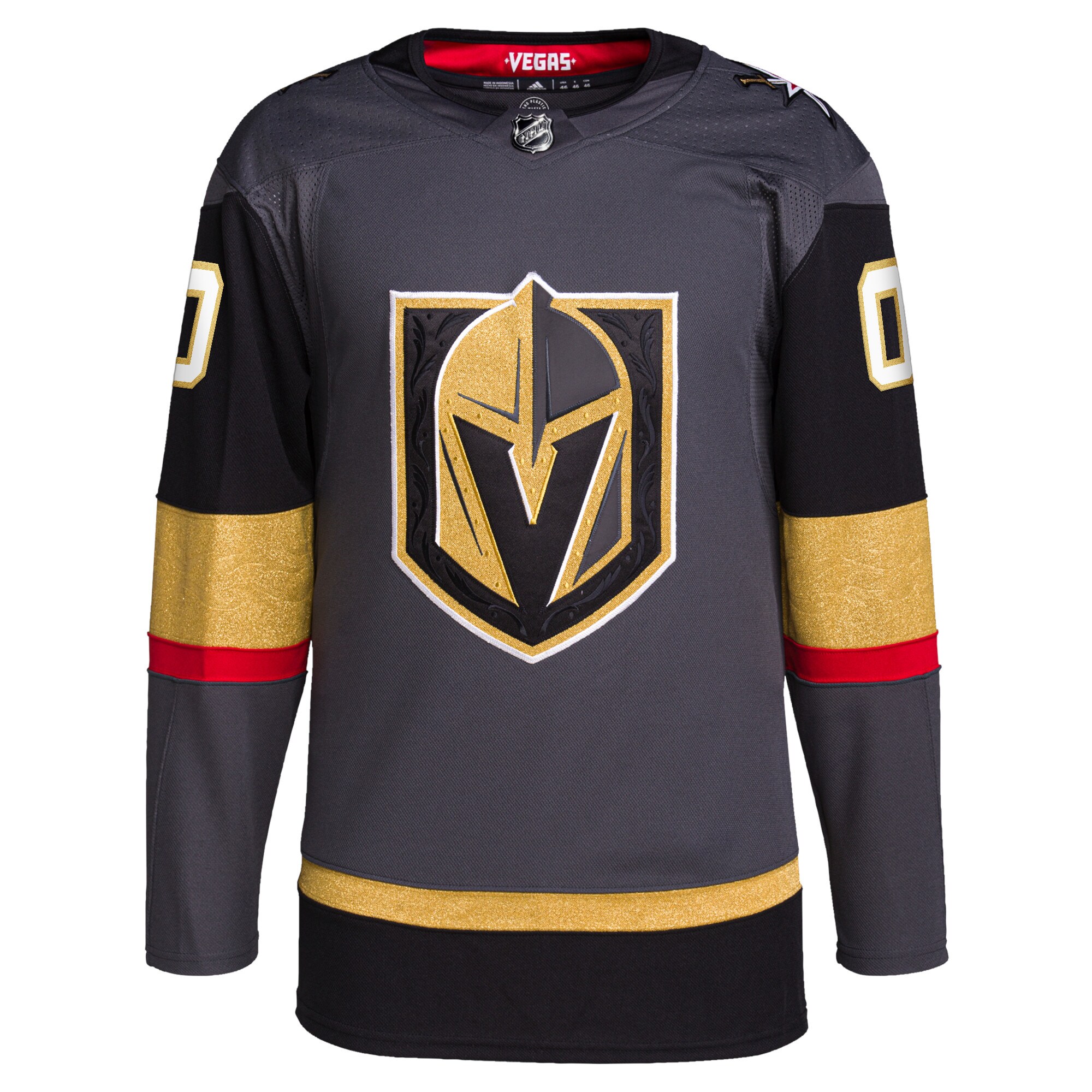 Vegas Golden Knights adidas  Alternate  Primegreen Authentic Custom Jersey - Gray