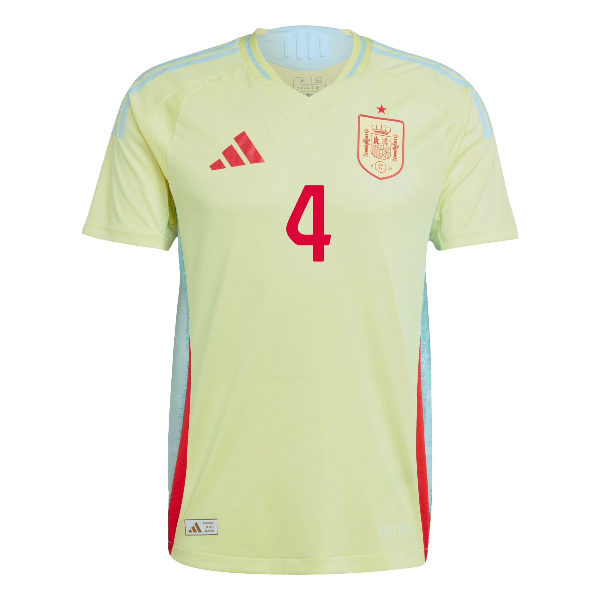 Nacho 4 Spain National Team 2024 Away Men Jersey - Yellow
