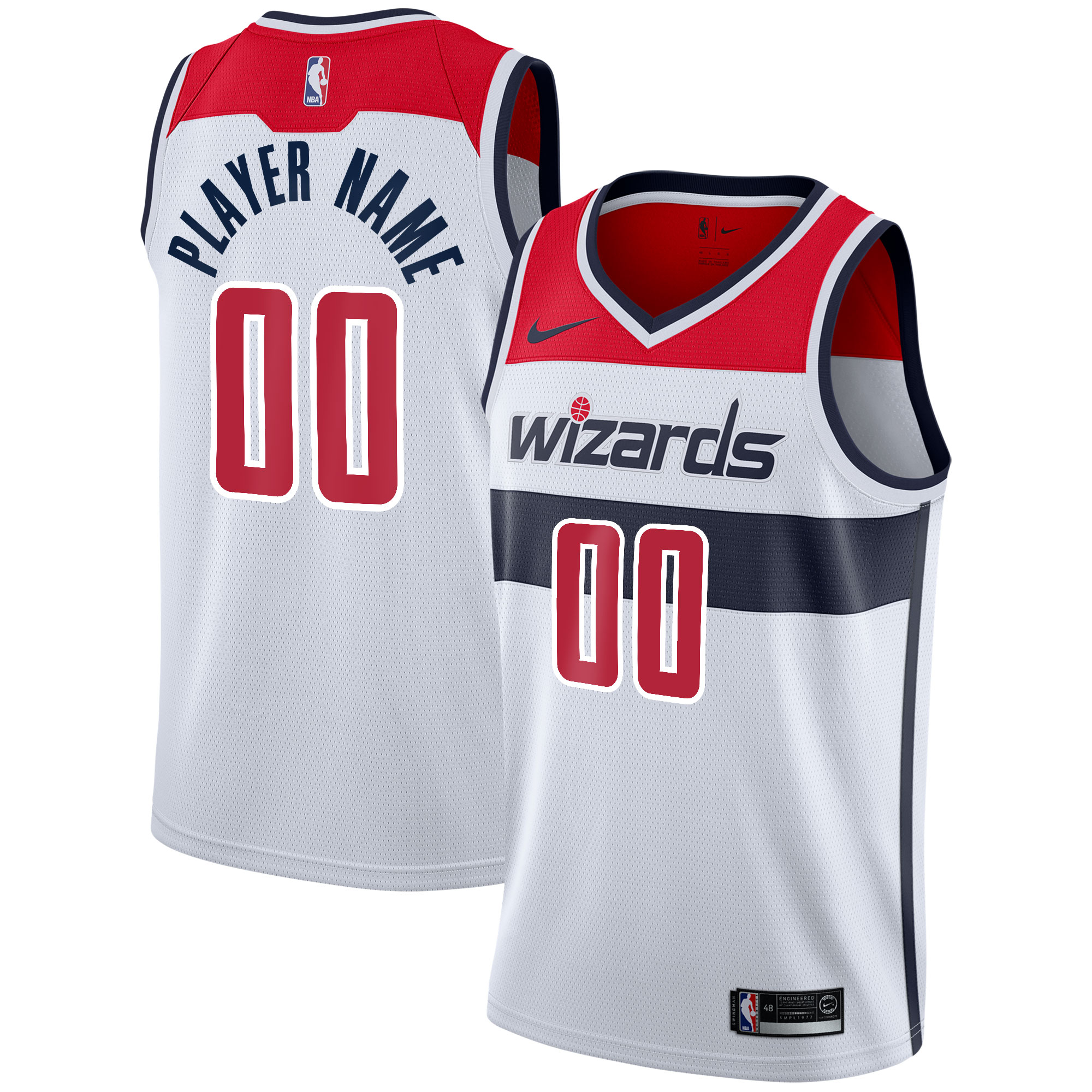 Washington Wizards  2020\/21 Swingman Custom Jersey - Association Edition - White