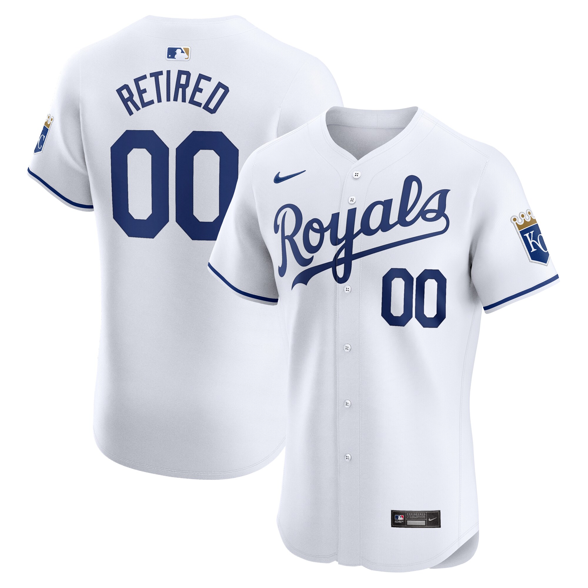 Kansas City Royals  Home Elite Pick-A-Player Retired Roster Jersey - White