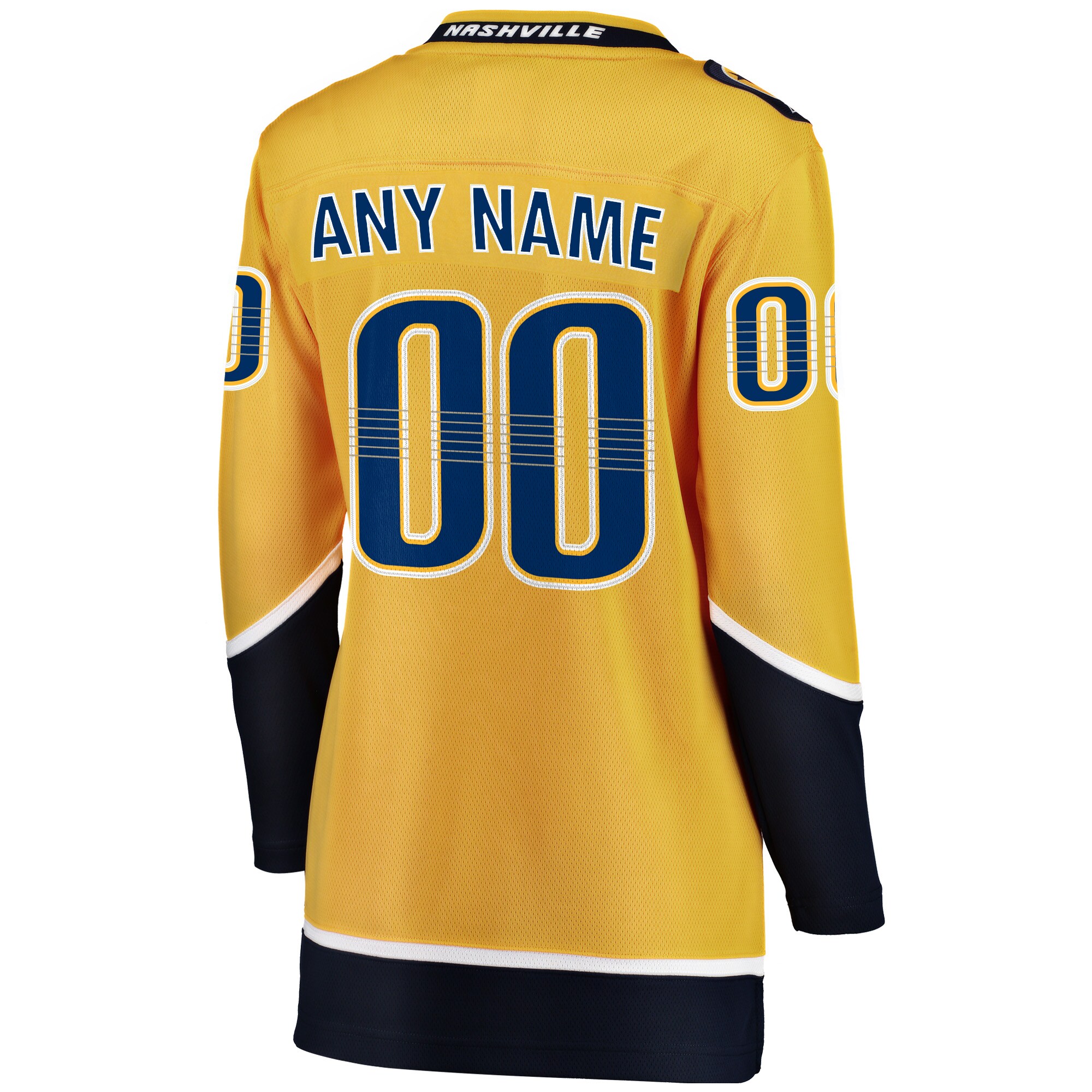 Nashville Predators Fanatics Women's Home Breakaway Custom Jersey - Yellow