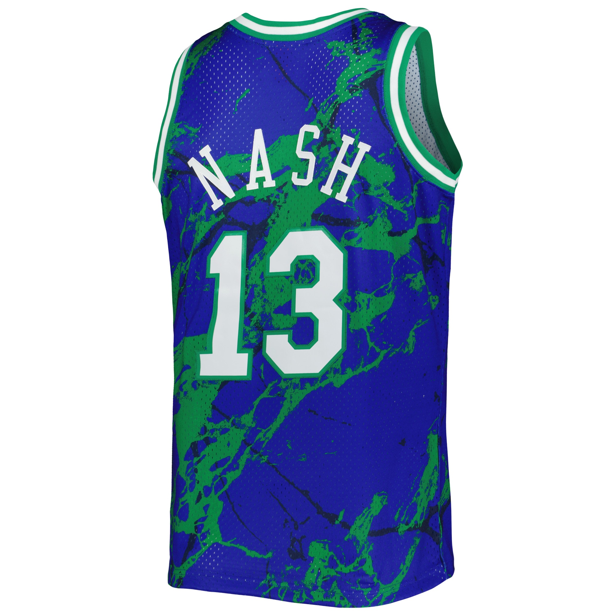 Steve Nash Dallas Mavericks Mitchell & Ness 1998\/99 Hardwood Classics Marble Swingman Jersey - Blue