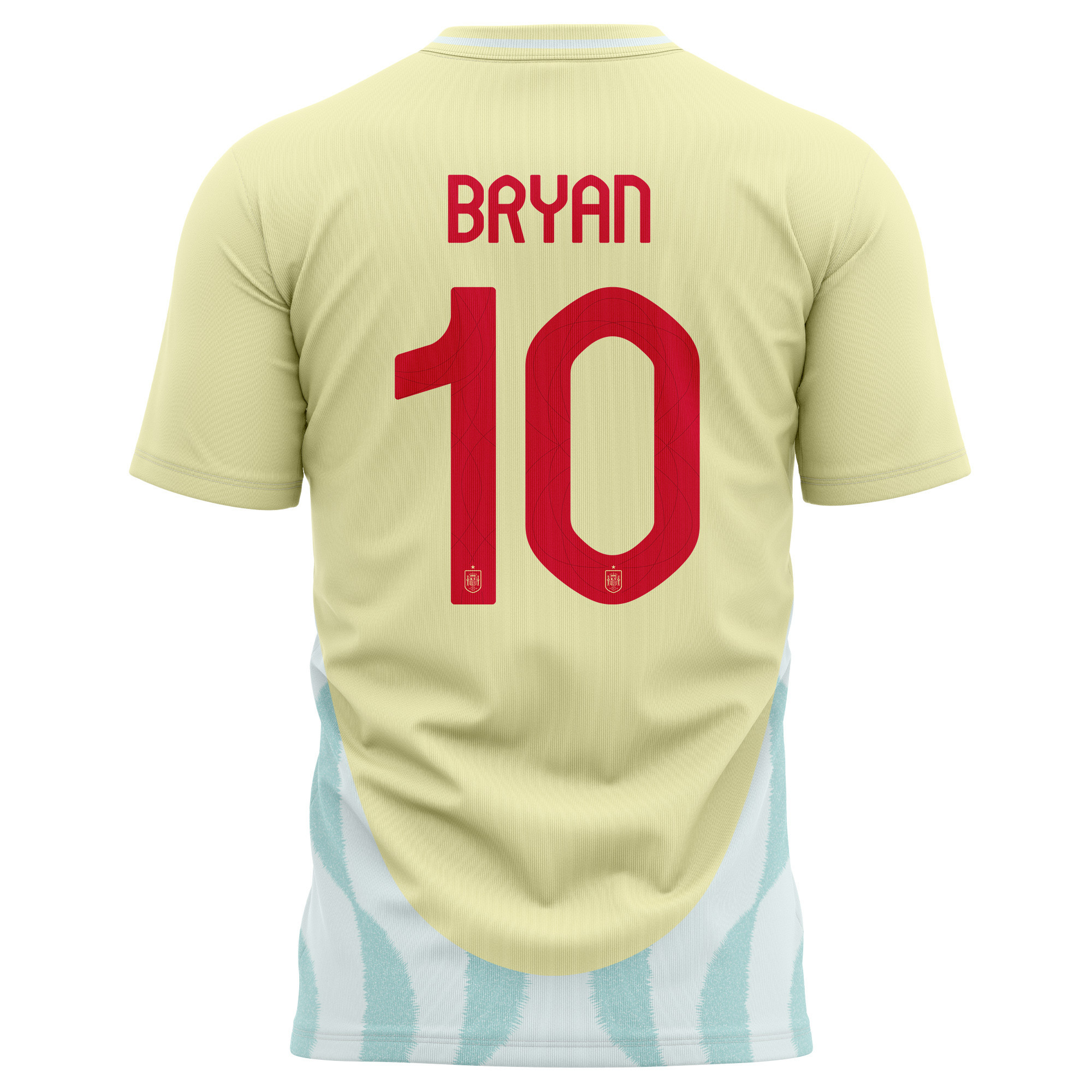 Bryan Zaragoza 10 Spain National Team 2024 Away Kits AOP T-shirt - Yellow