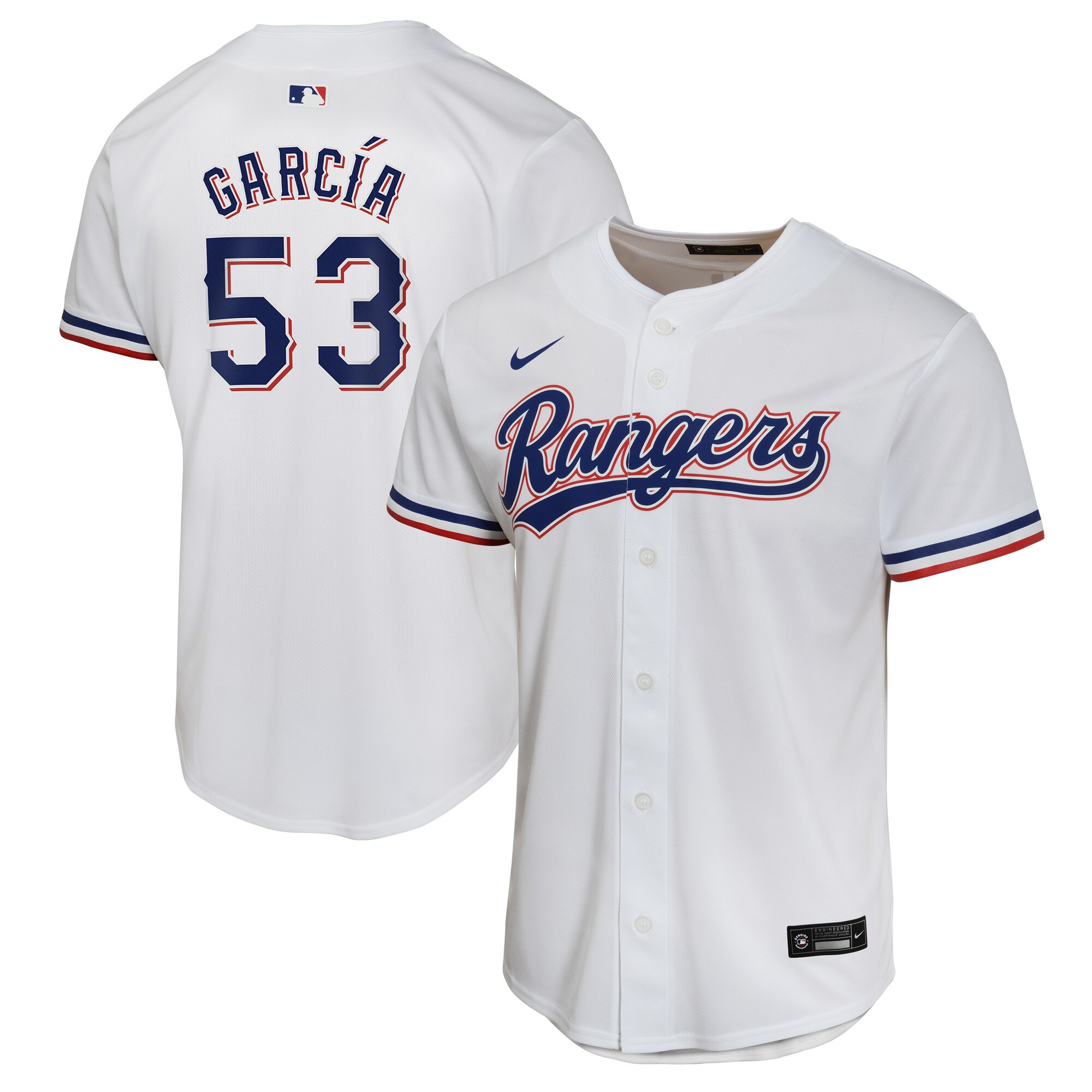 Adolis Garcia Texas Rangers  Youth Home Game Player Jersey - White