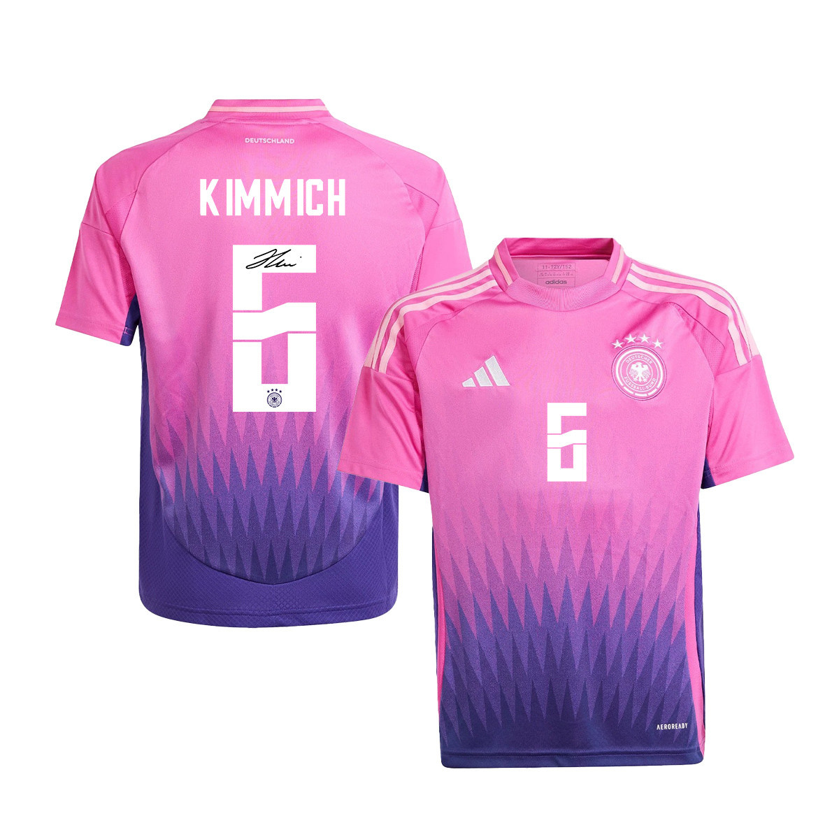 Joshua Kimmich 6 Signed Germany National Team 2024/25 YOUTH Jersey Autographed - Away
