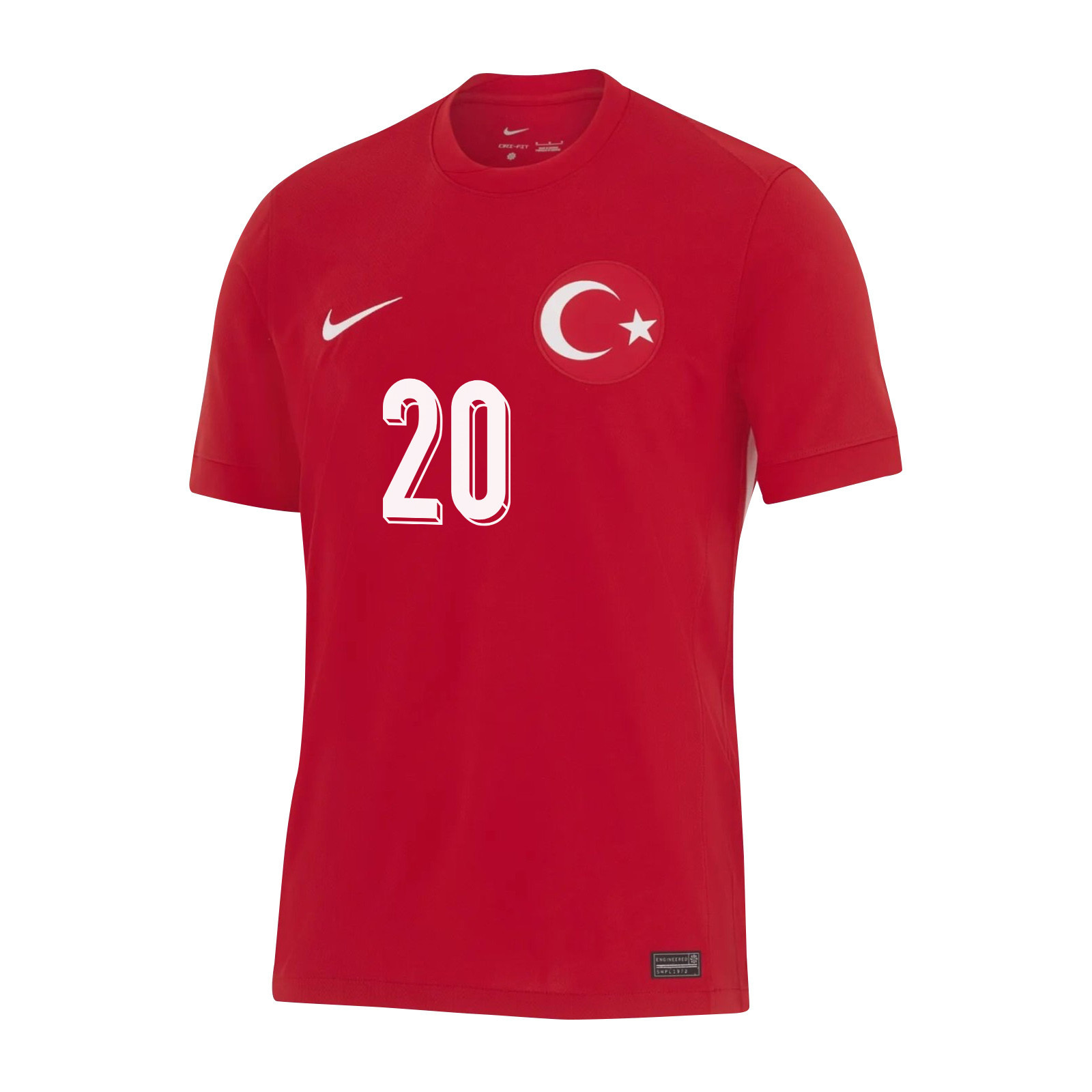 Ferdi Kadıoğlu 20 Turkey National Team 2024 Away Stadium Men Jersey - Red