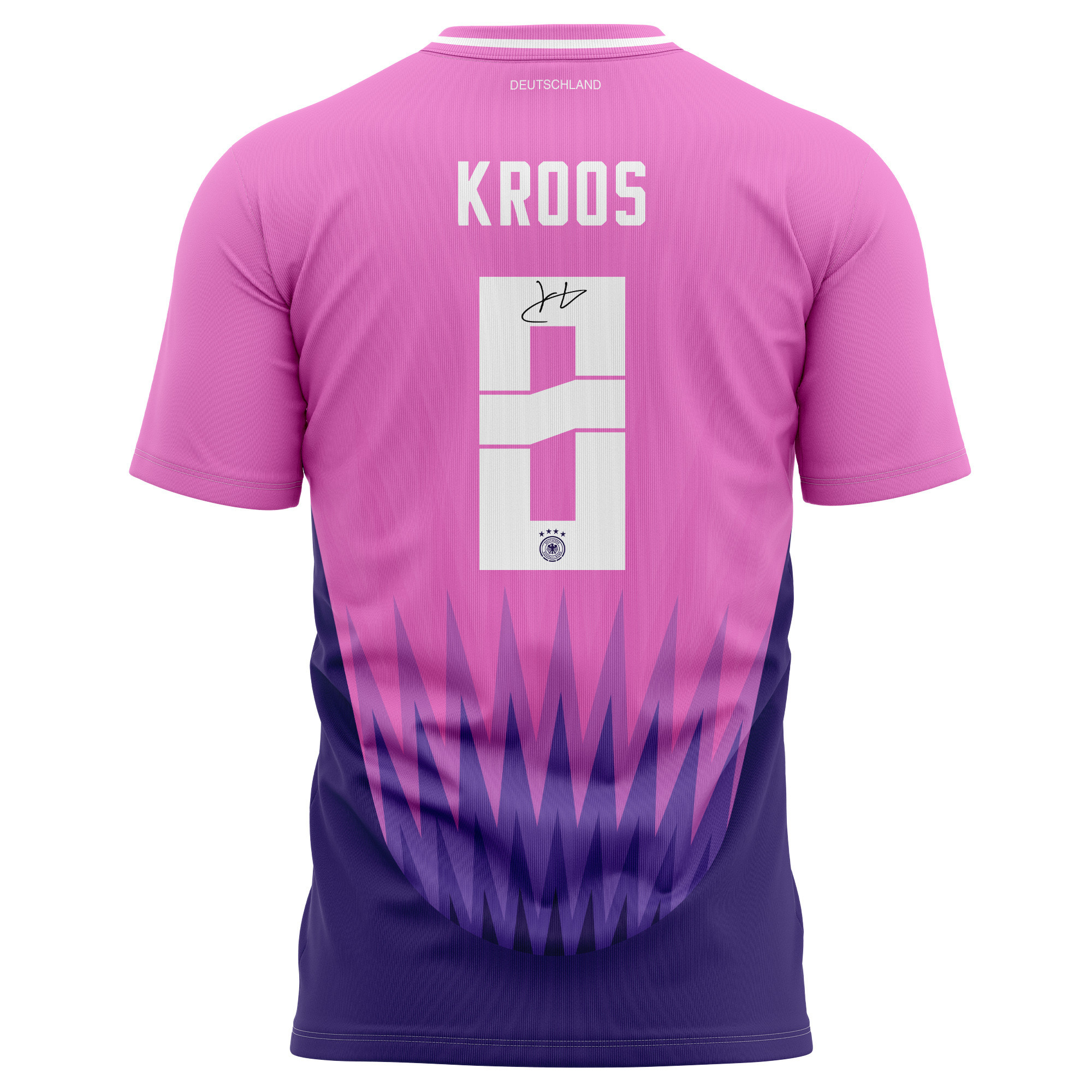 Toni Kroos 8 Signed Germany National Team 2024 Away Kits AOP T-shirt Autographed- Purple