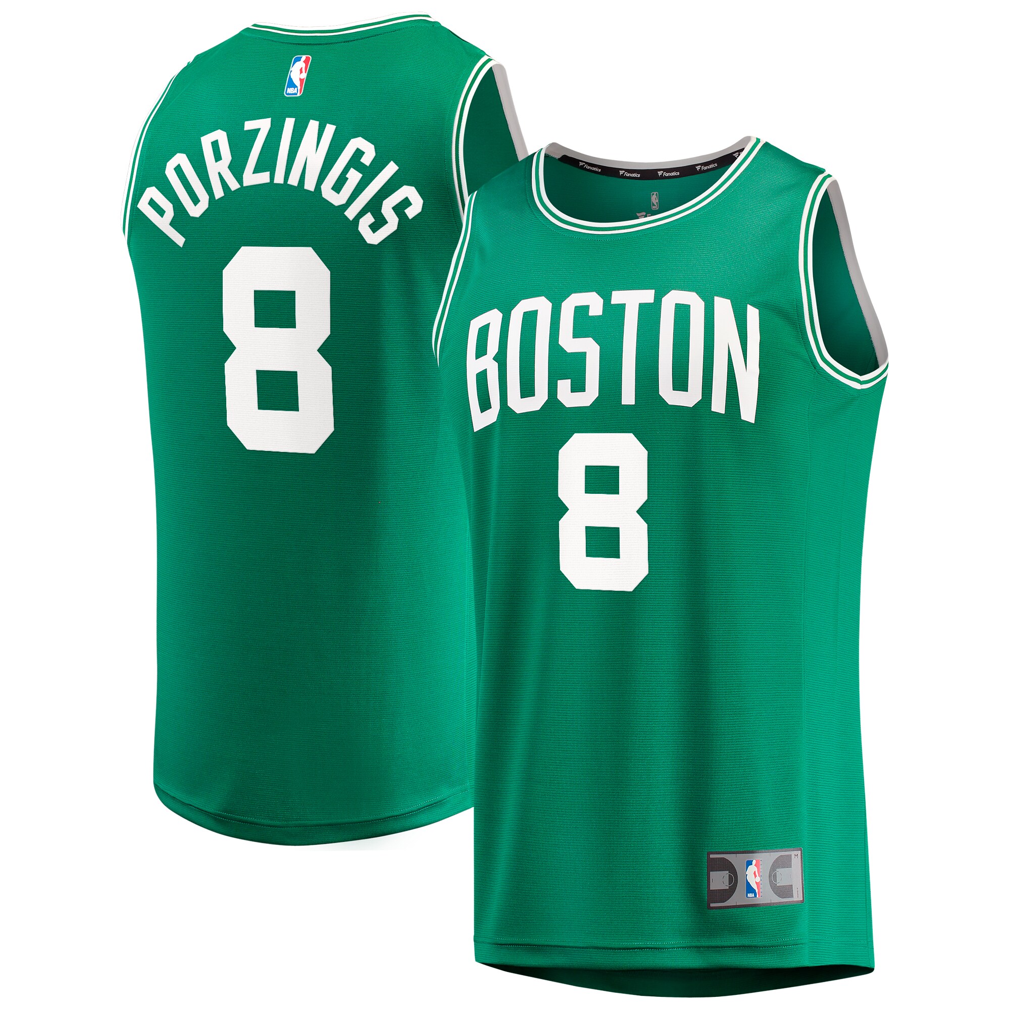Kristaps Porzingis Boston Celtics Fanatics Youth Fast Break Player Jersey - Icon Edition - Kelly Green