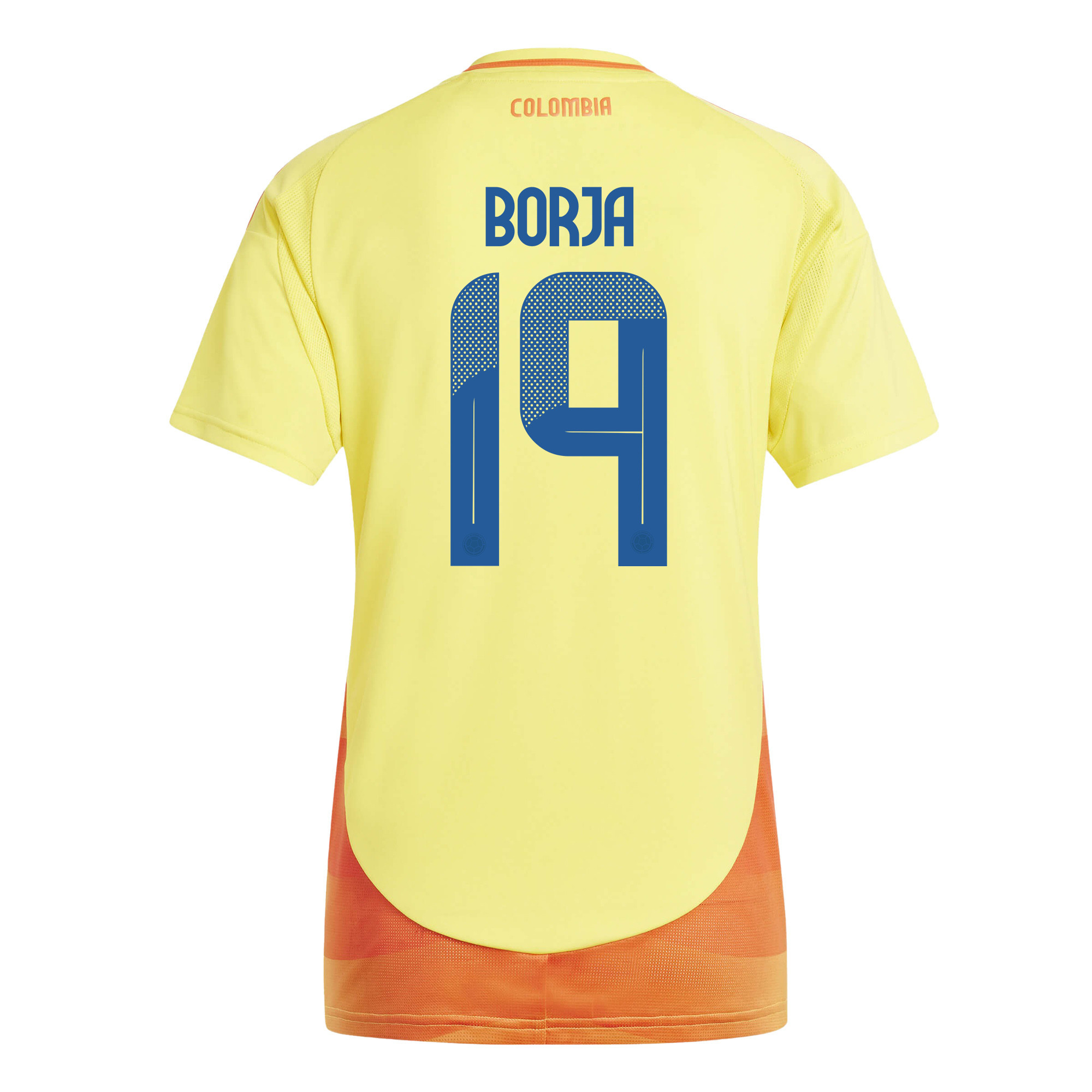 Miguel Borja 19 Colombia National Team 2024/25 Home Women Jersey - Yellow