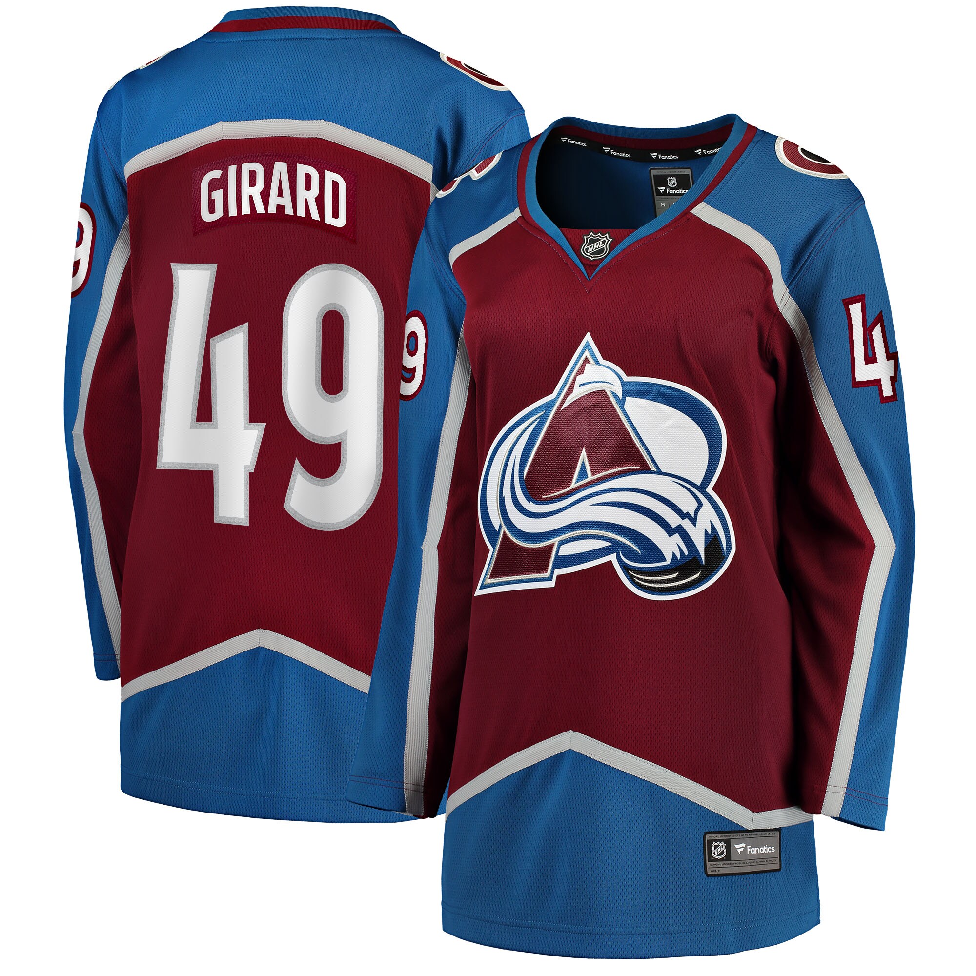 Samuel Girard Colorado Avalanche Fanatics Women's Home Breakaway Player Jersey - Burgundy