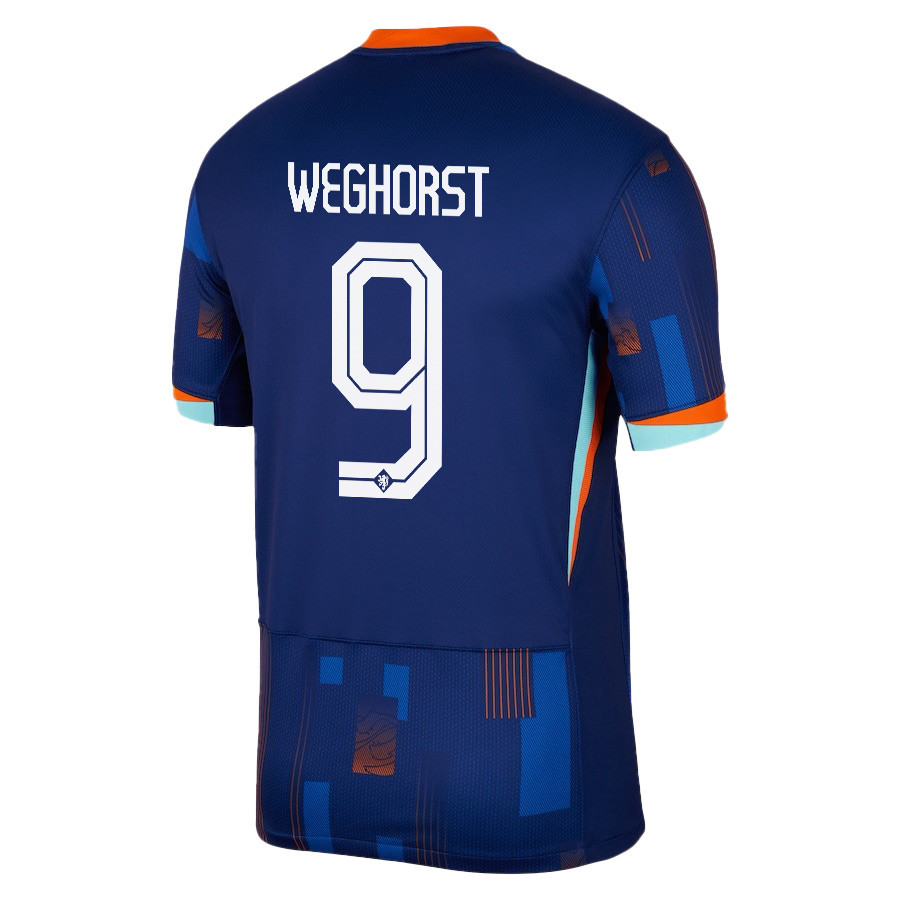 Wout Weghorst 9 Netherlands National Team 2024/25 Away Men Jersey - Navy