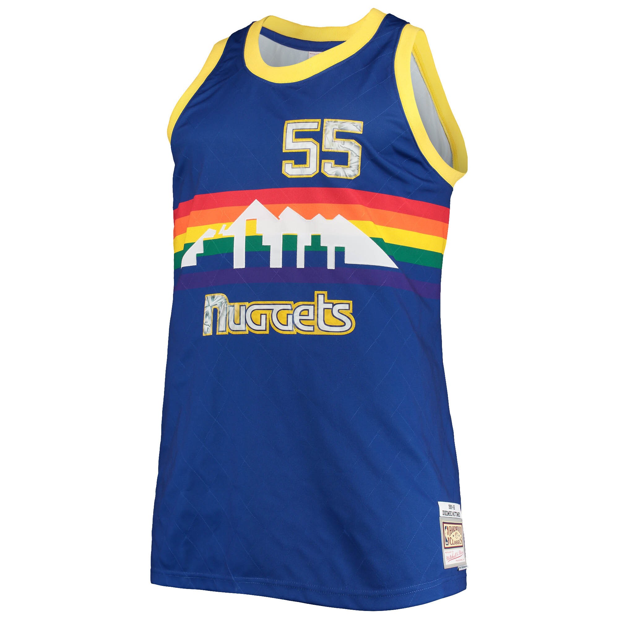Dikembe Mutombo Denver Nuggets Mitchell & Ness Big & Tall 1991\/92 NBA 75th Anniversary Diamond Swingman Jersey - Blue