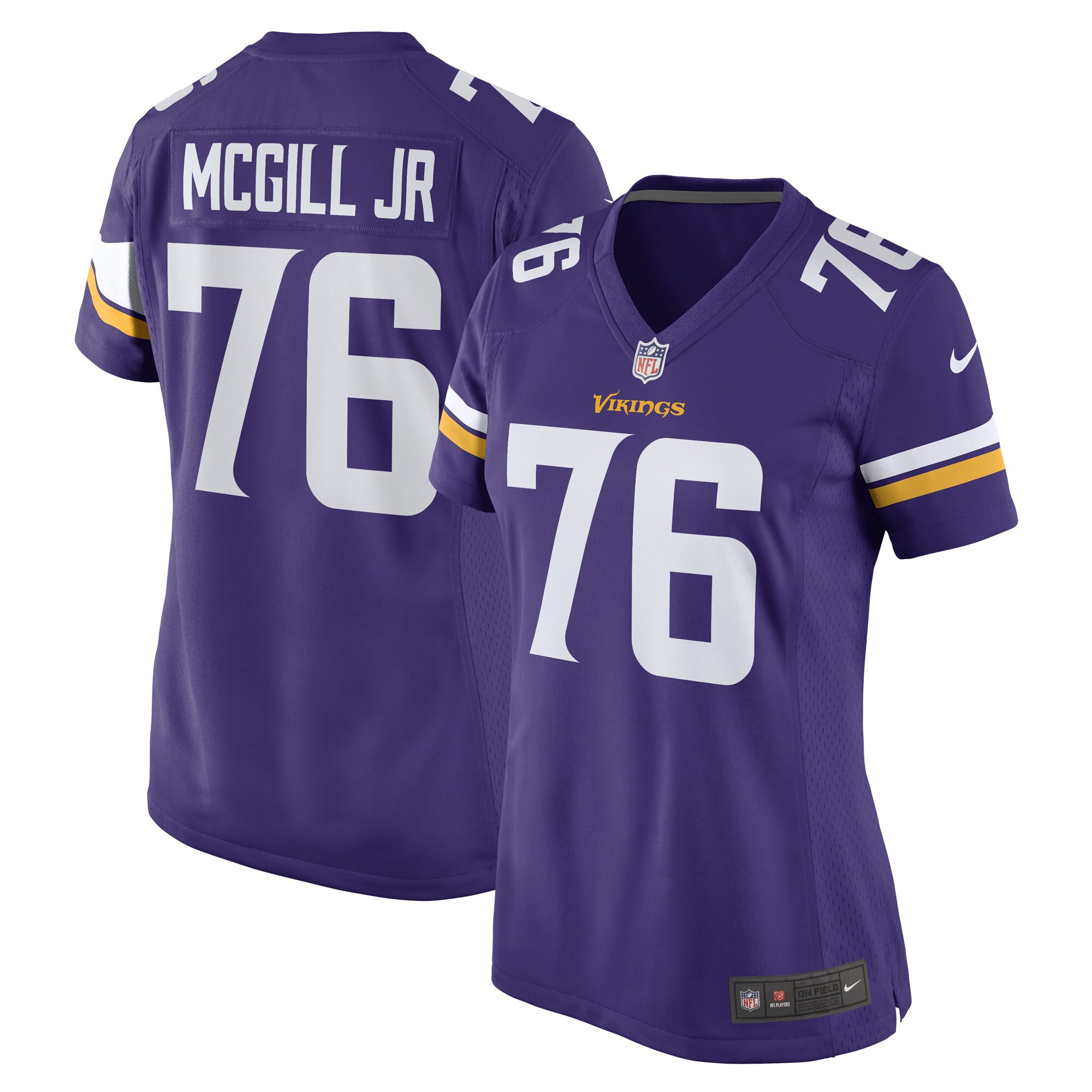 T.Y. McGill Jr. Minnesota Vikings  Women's Game Player Jersey - Purple