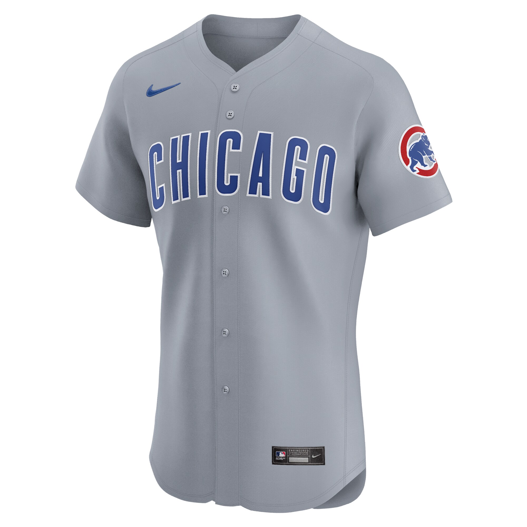 Chicago Cubs  Road Vapor Premier Elite Patch Jersey - Gray