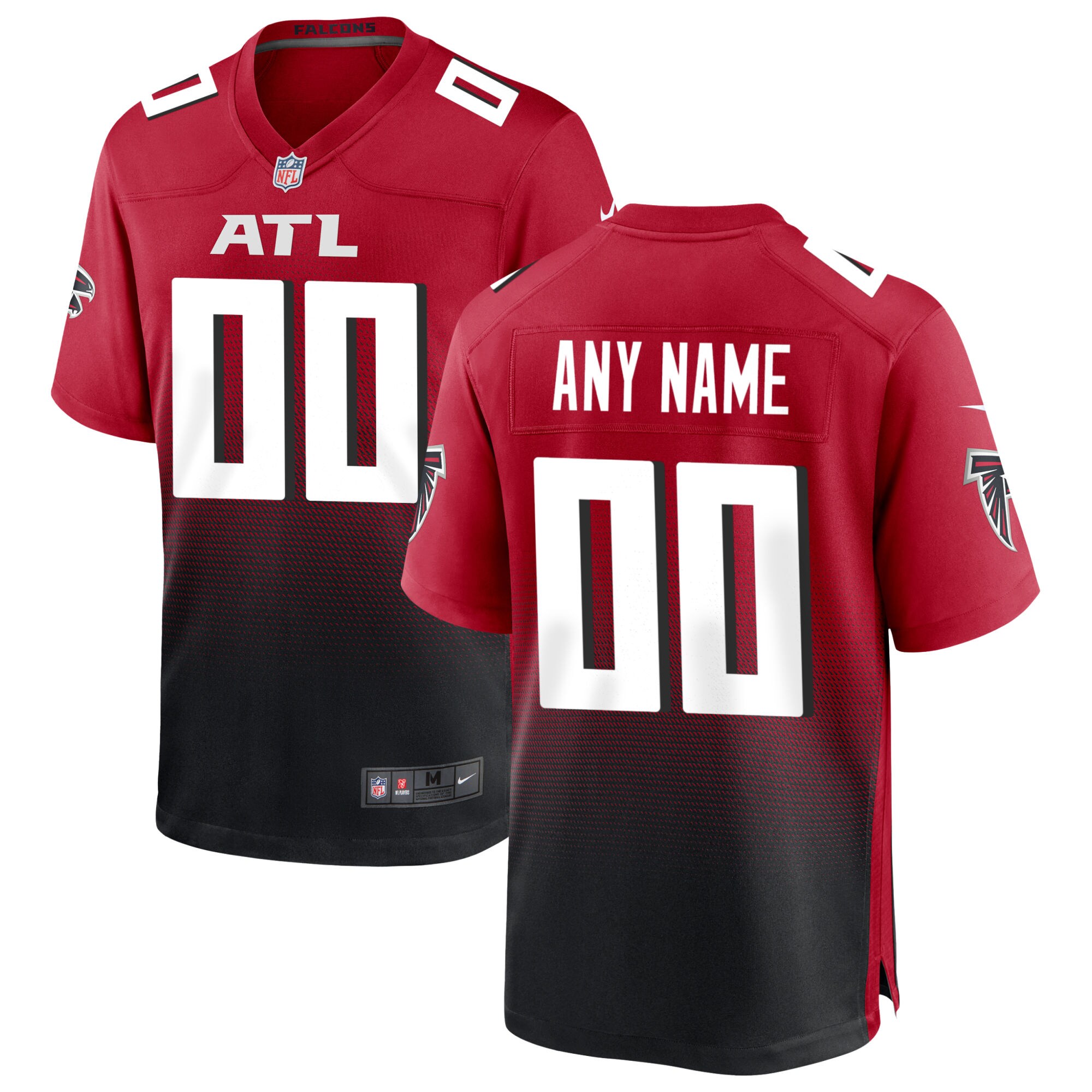 Atlanta Falcons  Alternate Custom Game Jersey - Red