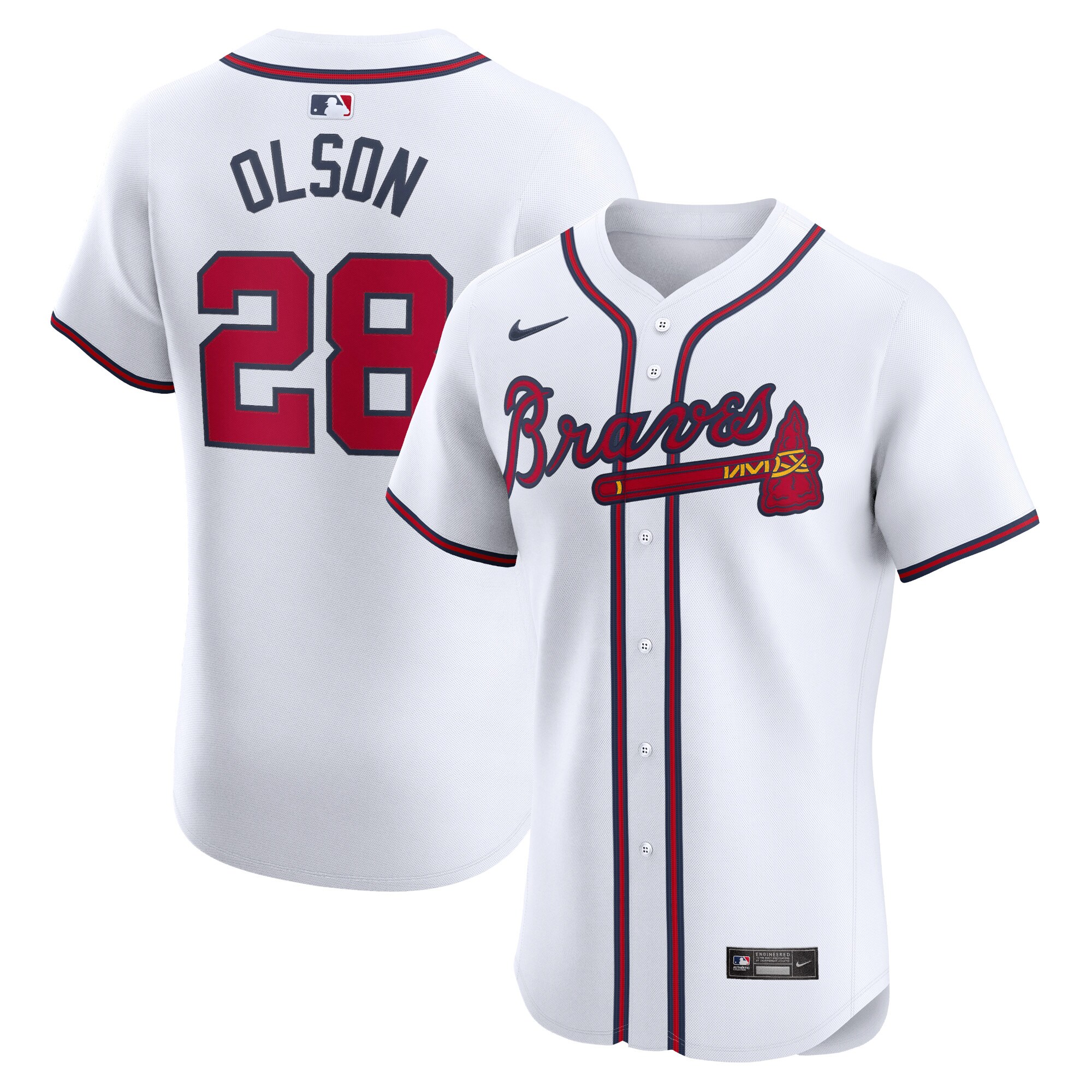 Matt Olson Atlanta Braves  Home Elite Player Jersey - White