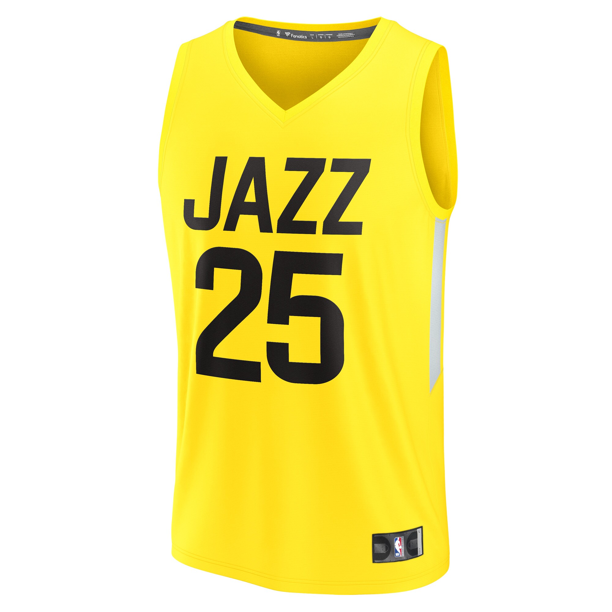 Micah Potter Utah Jazz Fanatics Fast Break Player Jersey - Icon Edition - Yellow