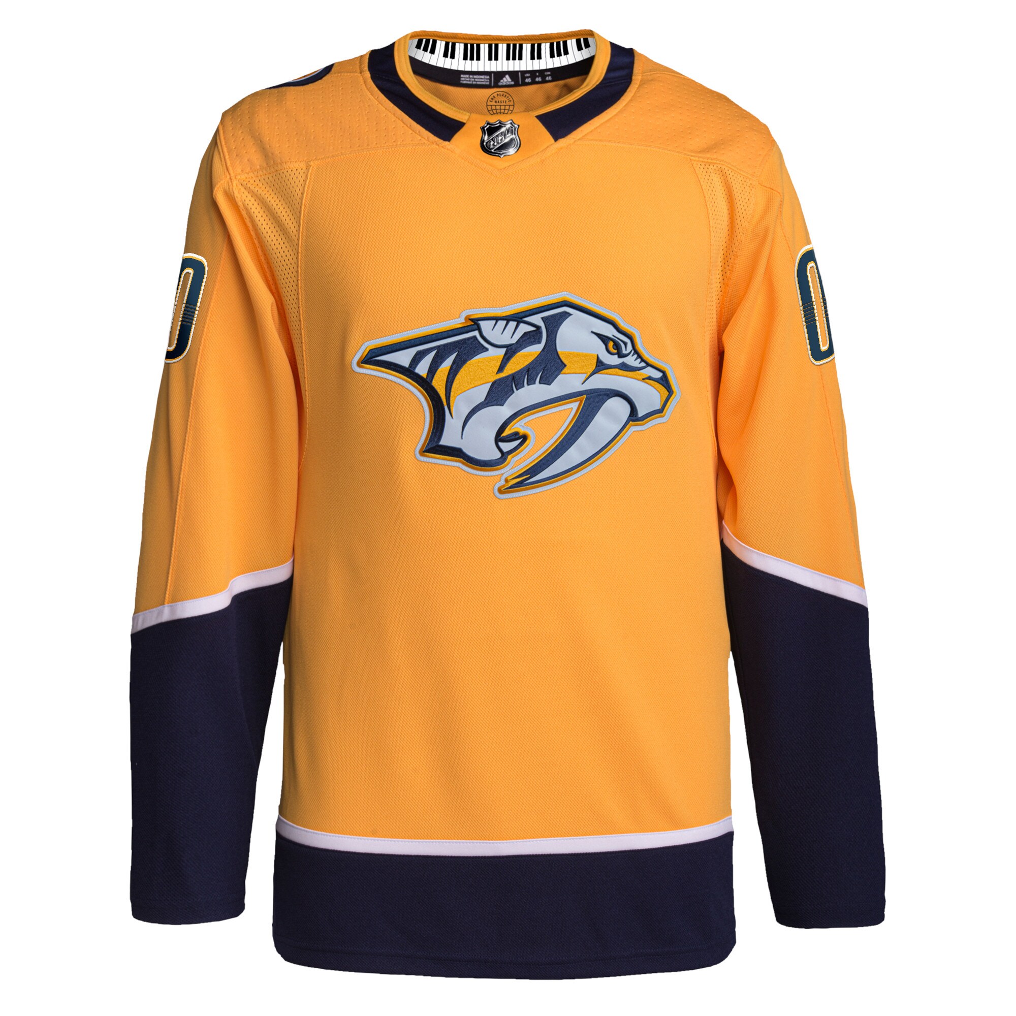 Nashville Predators adidas  Home  Primegreen Authentic Custom Jersey - Gold