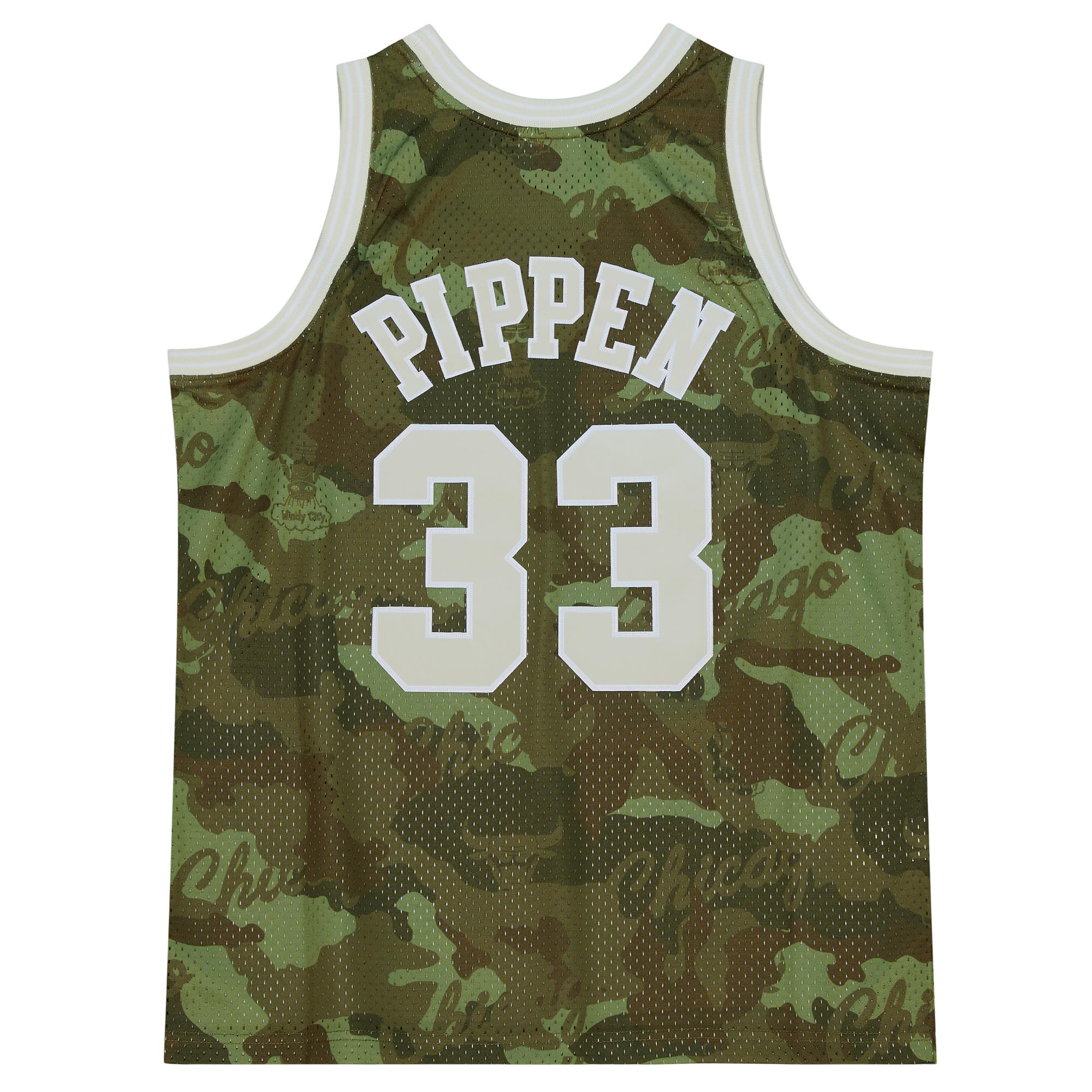 Scottie Pippen Chicago Bulls Mitchell & Ness Hardwood Classics 1997\/98 Ghost Green Swingman Jersey - Camo