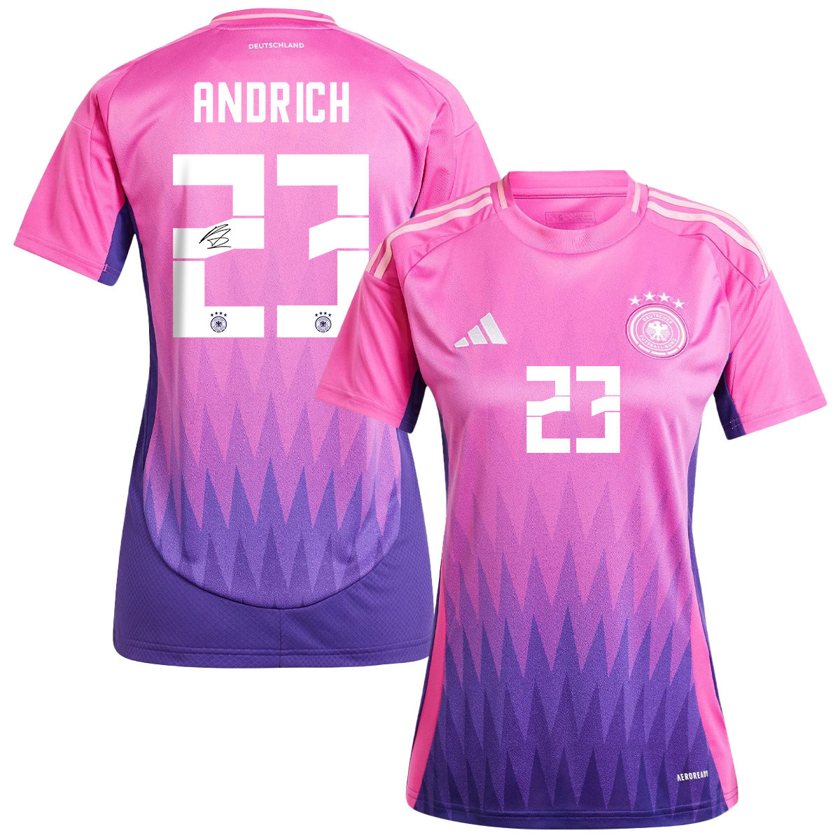 Robert Andrich 23 Signed Germany National Team 2024/25 Away Jersey Autographed - Women