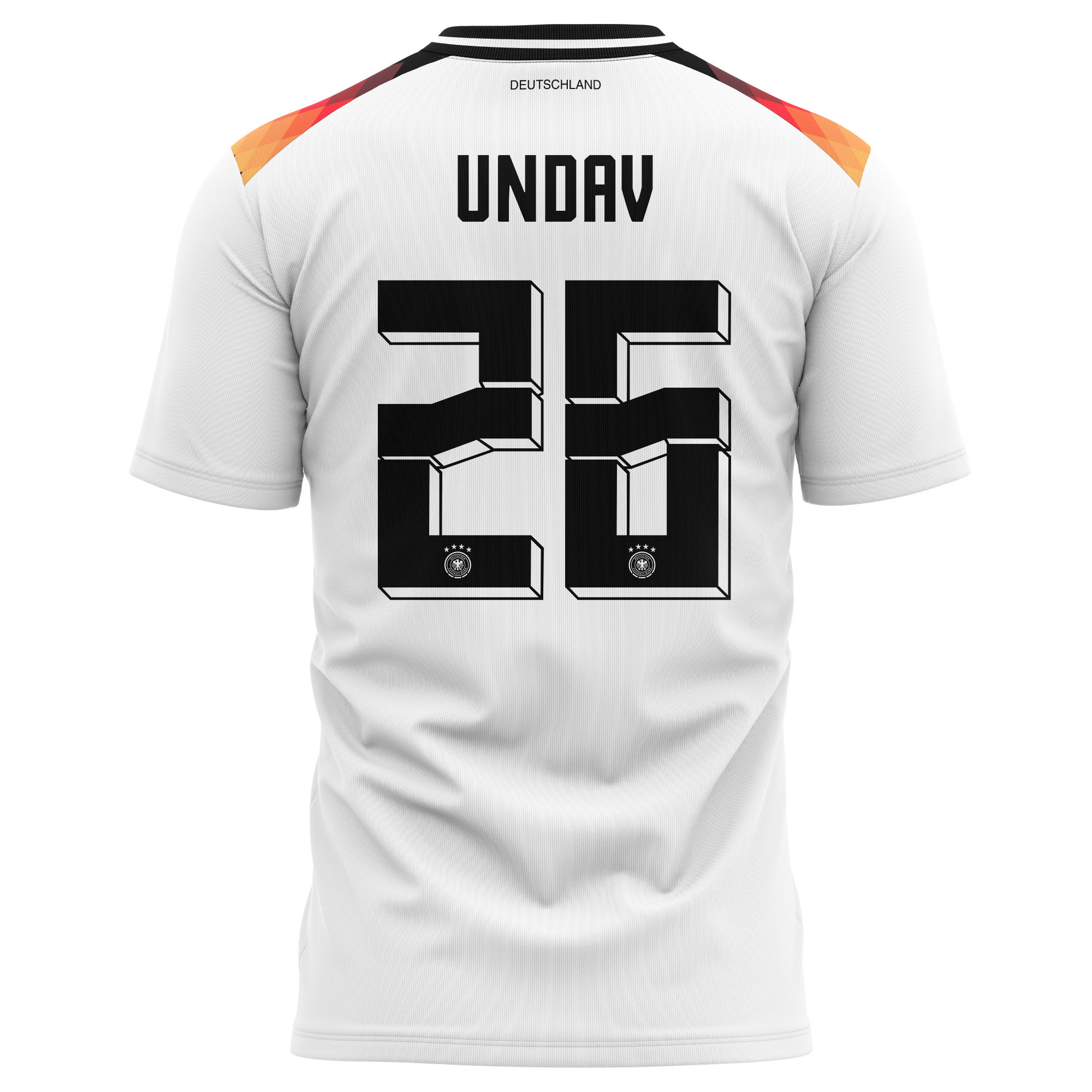 Deniz Undav 26 Germany National Team 2024 Home Kits AOP T-shirt - White