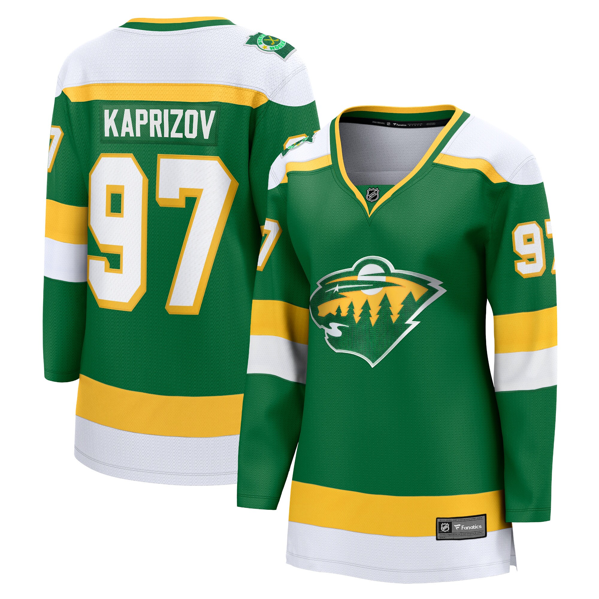 Kirill Kaprizov Minnesota Wild Fanatics Women's Alternate Premier Breakaway Player Jersey\u00c2\u00a0\u00e2\u20ac\u201c Green