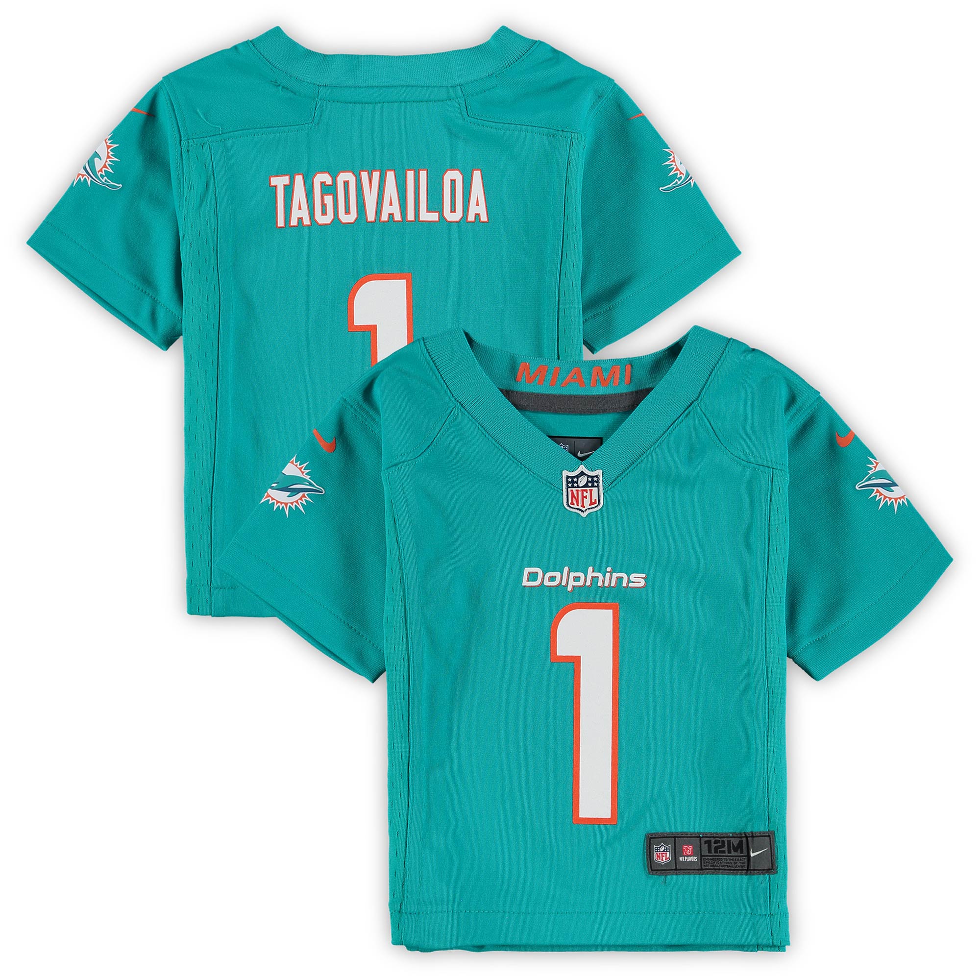 Tua Tagovailoa Miami Dolphins  Infant Game Jersey - Aqua