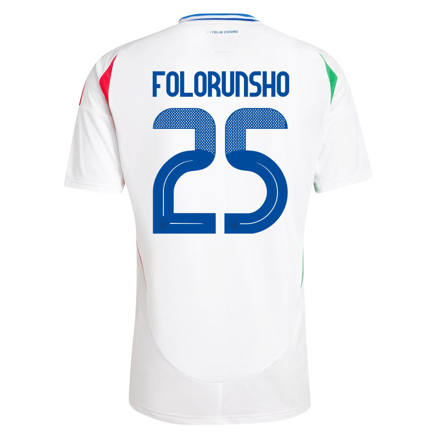 Michael Folorunsho 25 Italy National Team 2024/25 Away Men Jersey - White