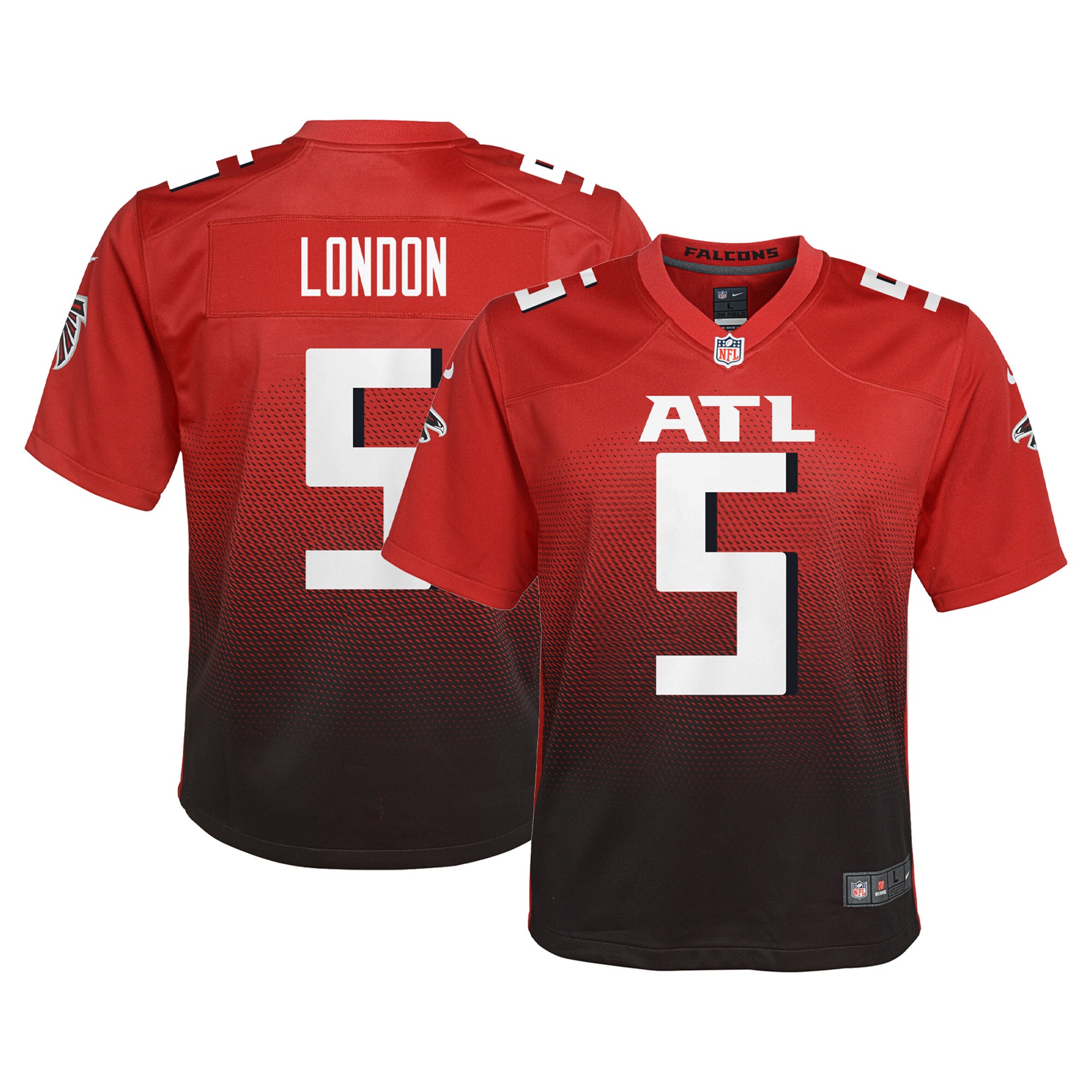 Drake London Atlanta Falcons  Youth Game Jersey - Red