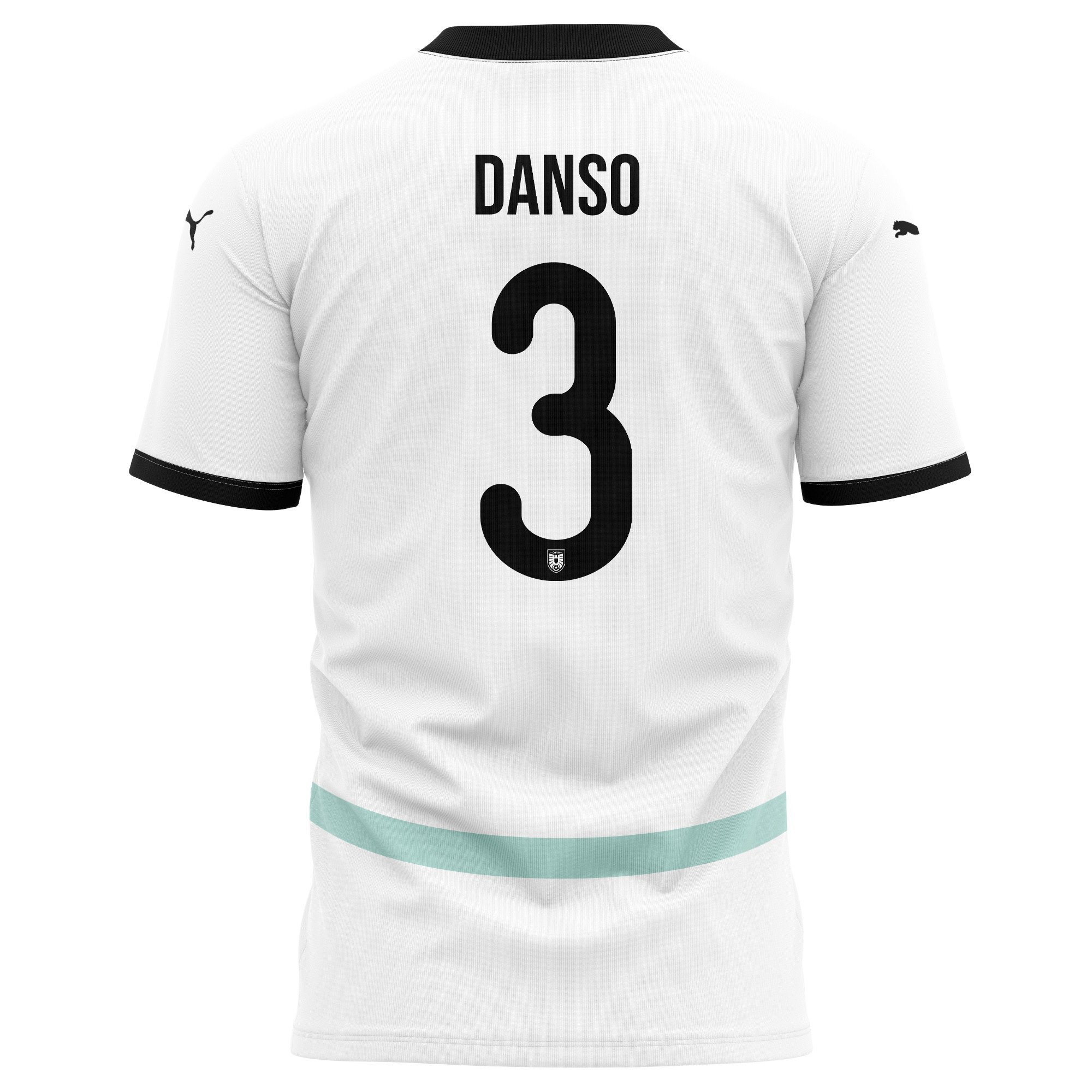 Kevin Danso 3 Austria National Team 2024/25 Away Kits AOP T-shirt - White