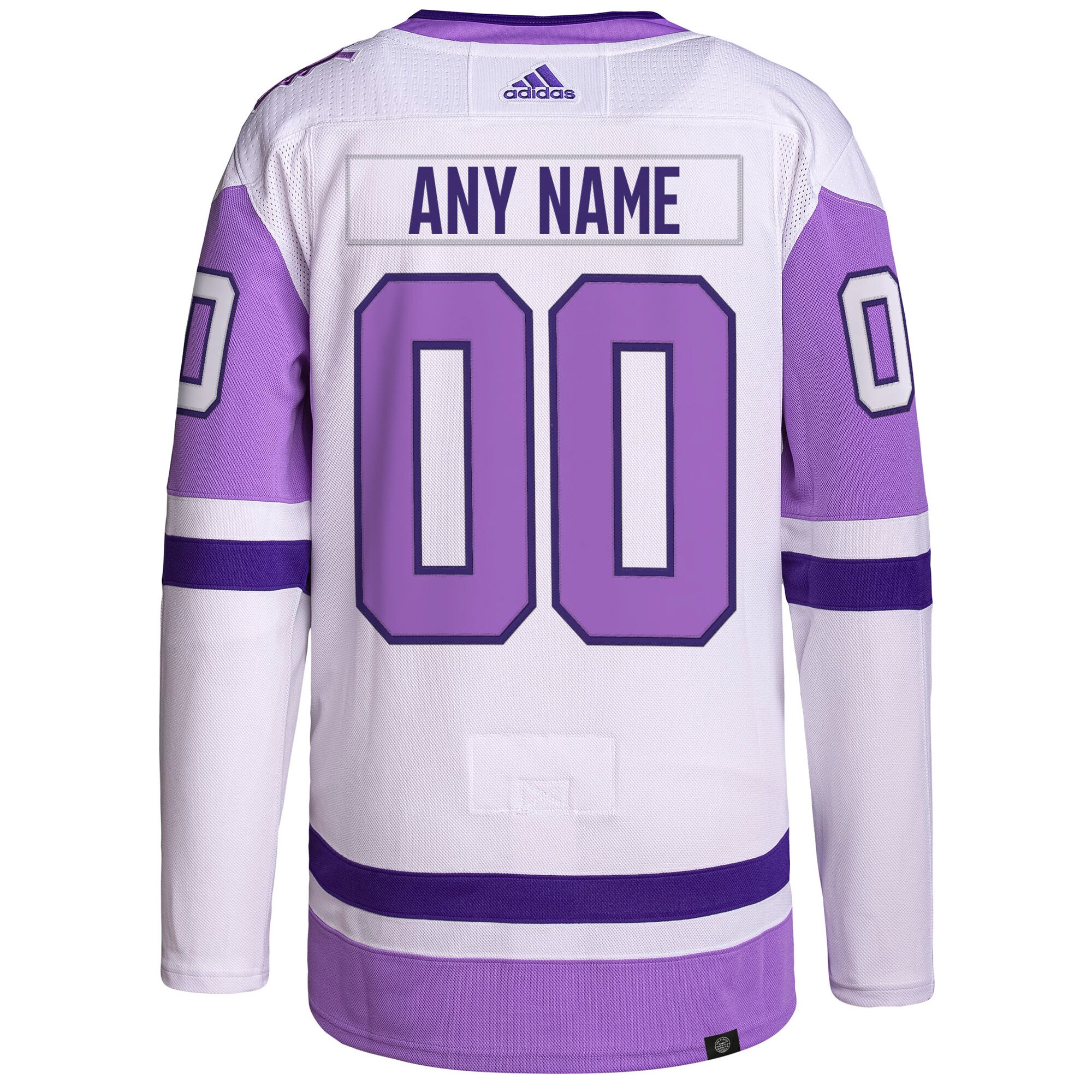 Arizona Coyotes adidas Hockey Fights Cancer Primegreen Authentic Custom Jersey - White\/Purple