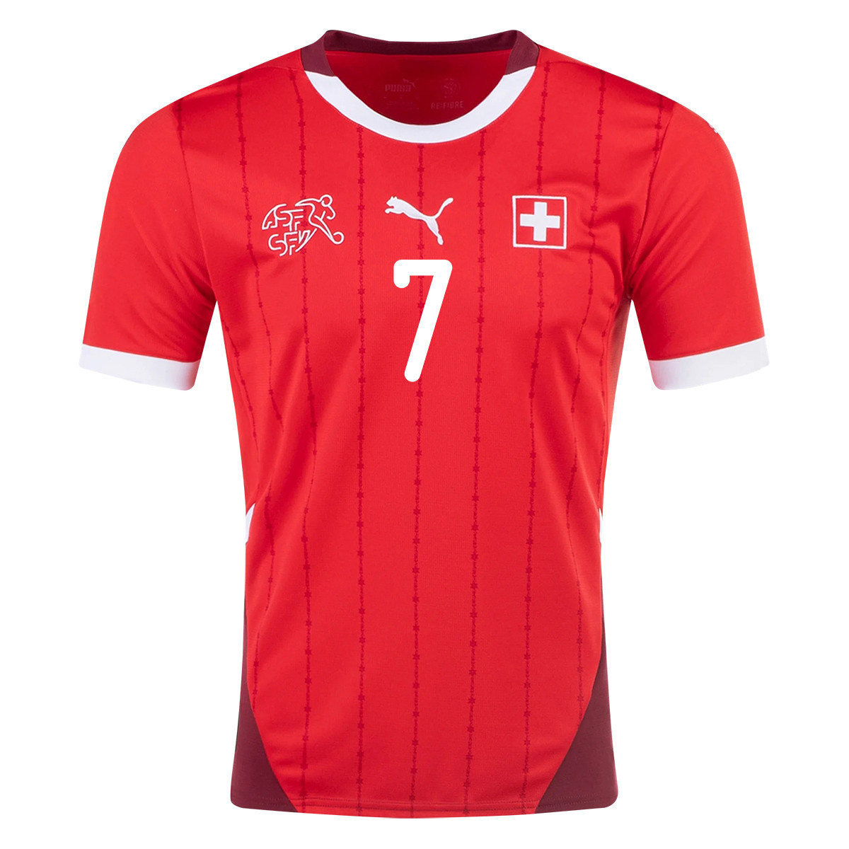 Breel Embolo 7 Switzerland National Team 2024/25 Home Men Jersey - Red