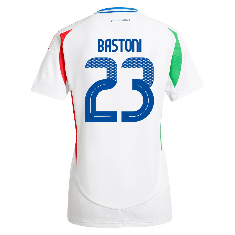 Alessandro Bastoni 23 Italy National Team 2024/25 Away Women Jersey - White