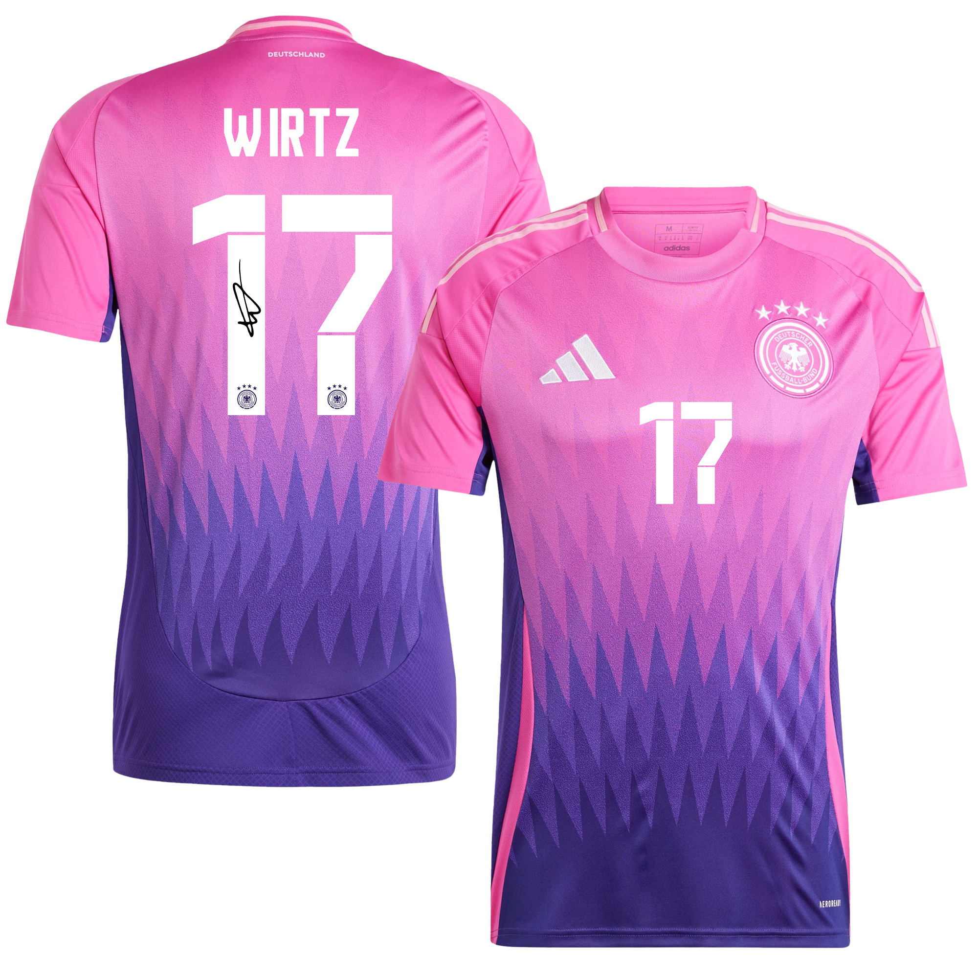 Florian Wirtz 17 Signed Germany National Team 2024/25 Away Jersey Autographed - Men