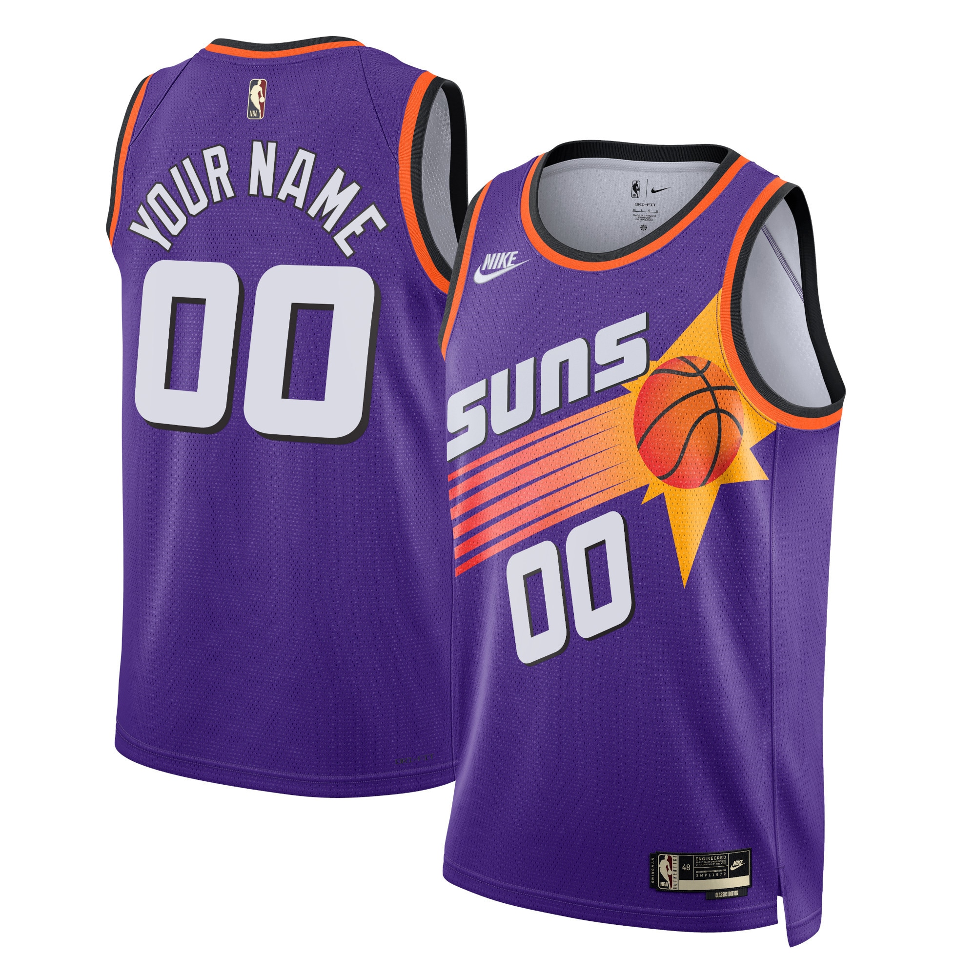 Phoenix Suns  Unisex 2022\/23 Custom Swingman Jersey - Classic Edition - Purple