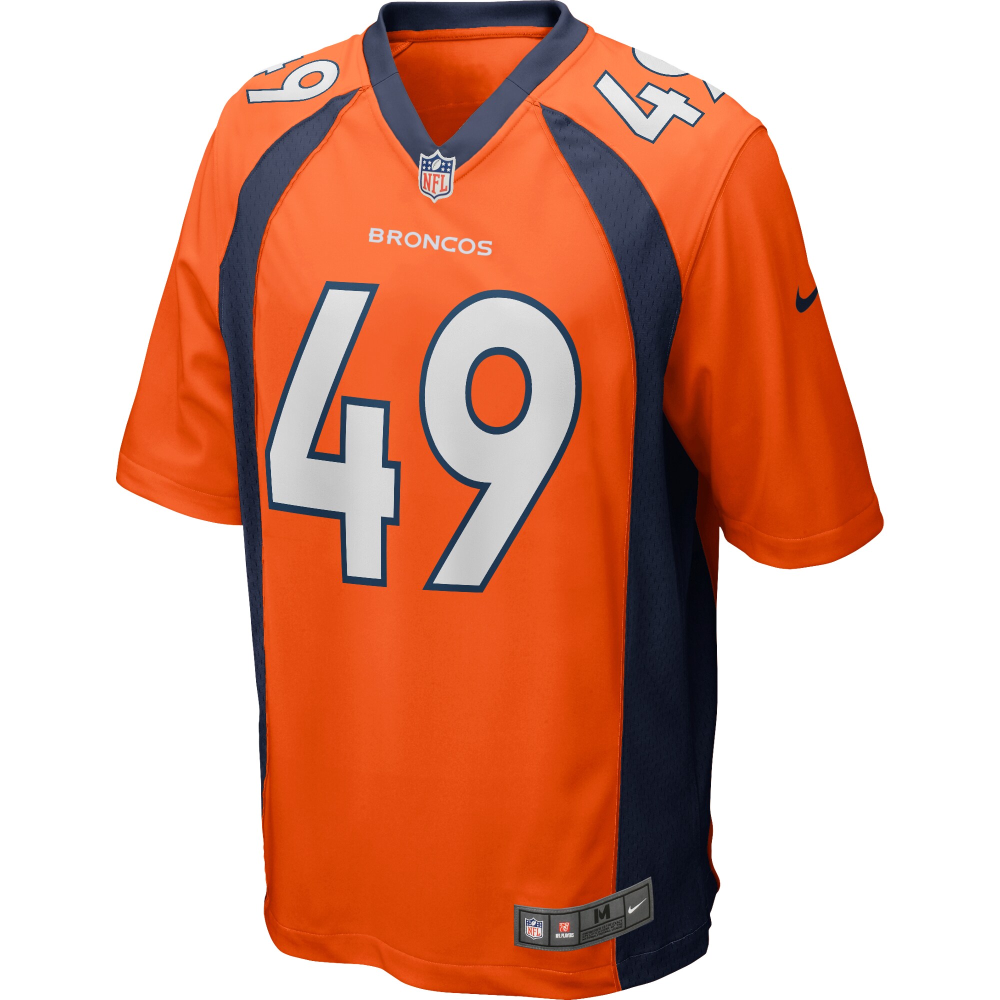Dennis Smith Denver Broncos  Game Retired Player Jersey - Orange