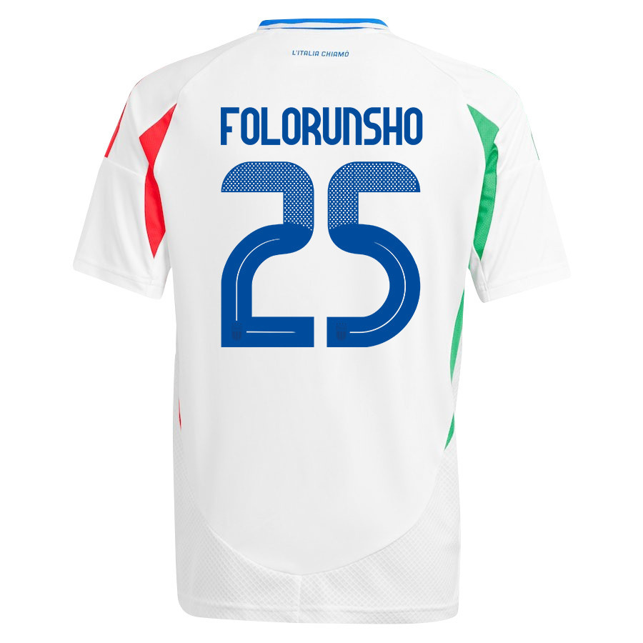 Michael Folorunsho 25 Italy National Team 2024/25 Away YOUTH Jersey - White